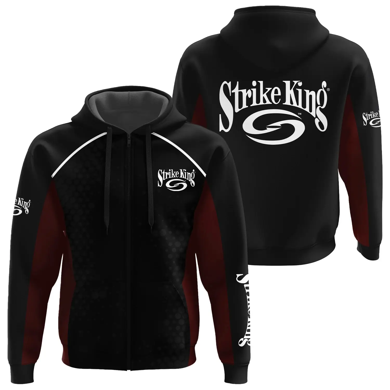 Strike King Exclusive Logo Zipper Hoodie TTFSHDZ3D081912SKZ - Strike King Hoodie