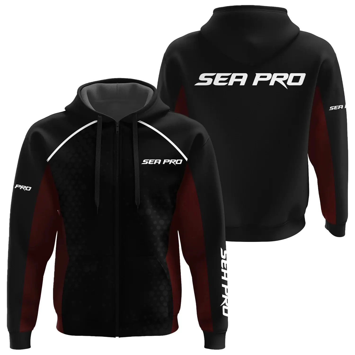 Sea Pro Exclusive Logo Zipper Hoodie TTFSHDZ3D081912SPZ - Sea Pro Hoodie