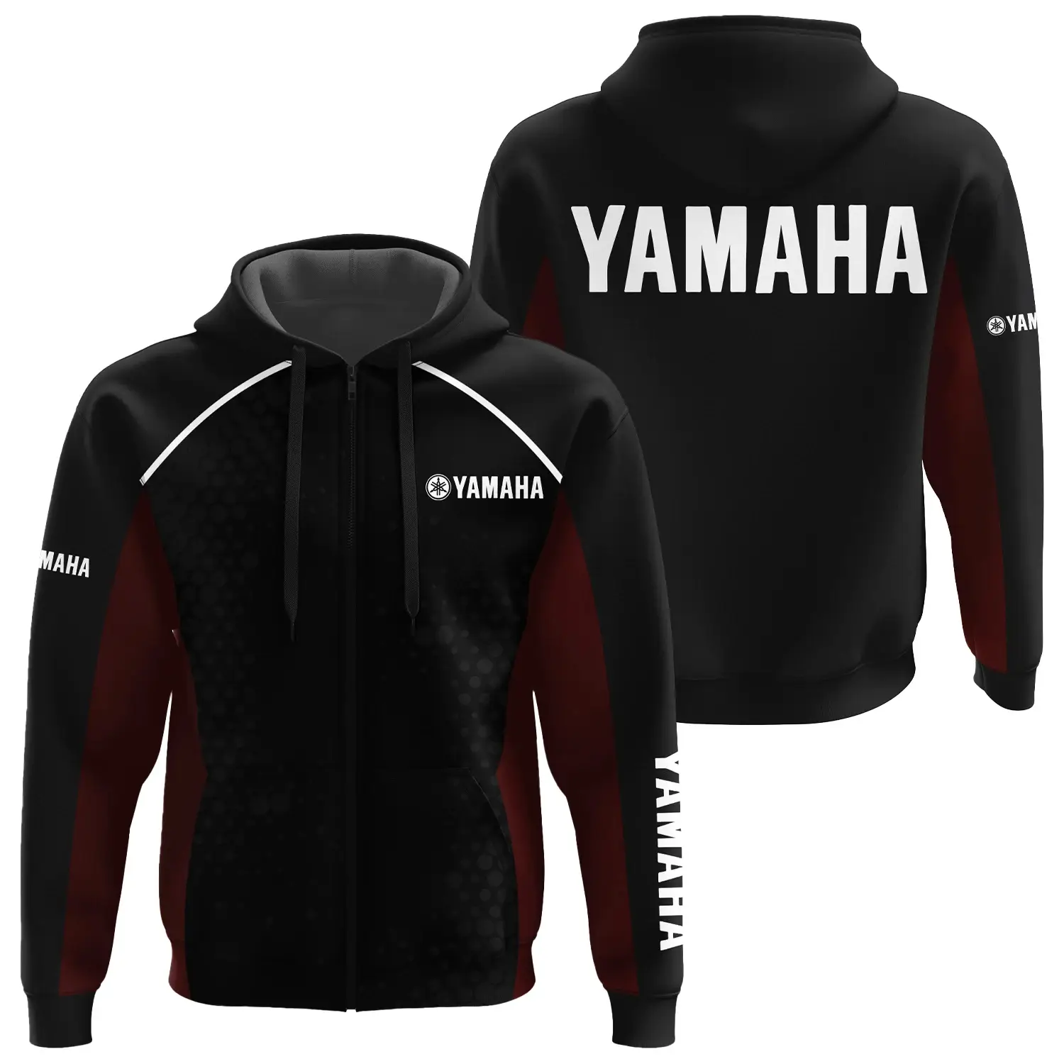 Yamaha Exclusive Logo Zipper Hoodie TTFSHDZ3D081912YZ - Yamaha Hoodie