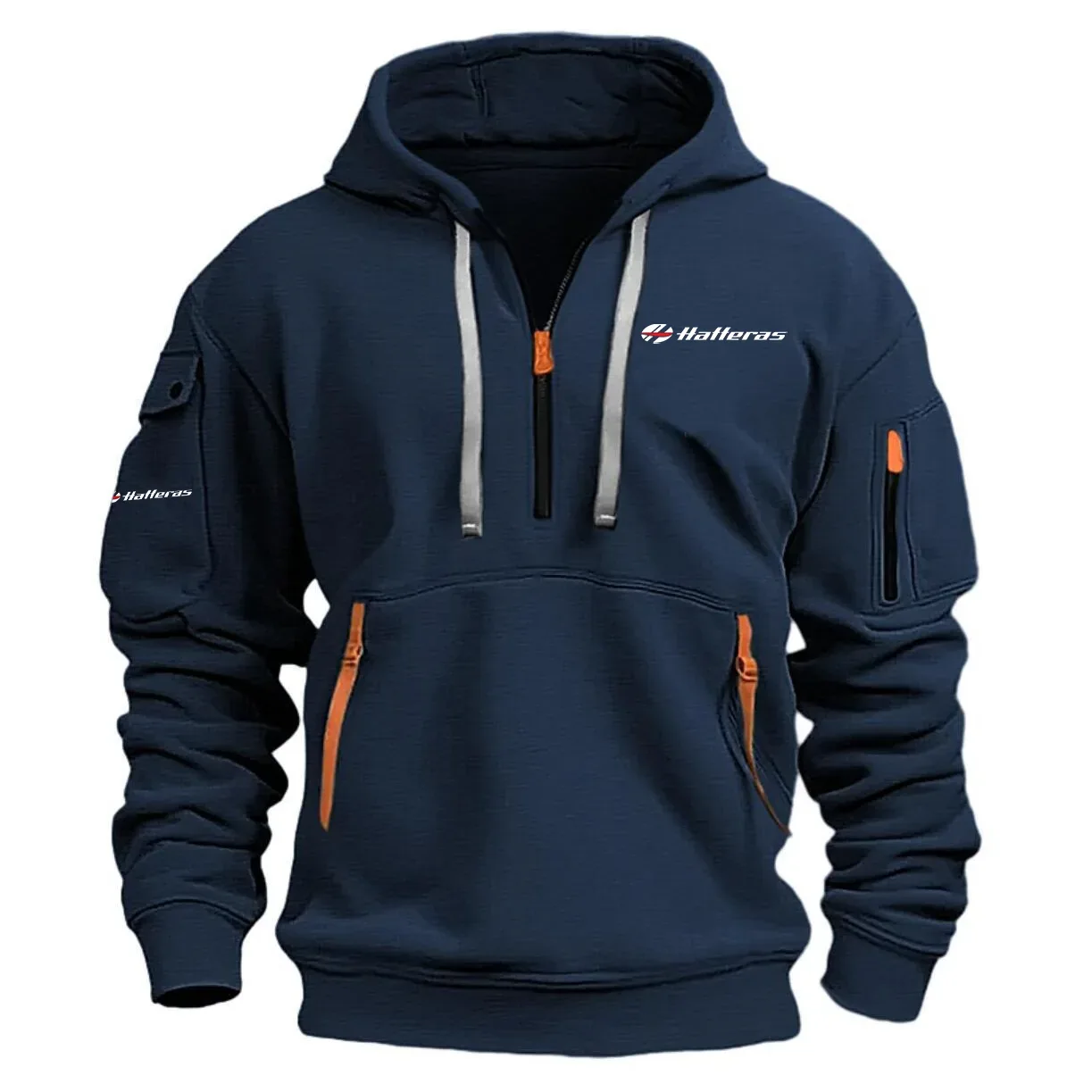 Hatteras Exclusive Logo Tournament Half Zipper Hoodie TTFSHHZ2510HTZ - Hatteras Hoodie