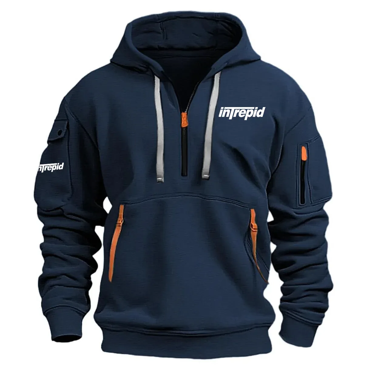 Intrepid Exclusive Logo Tournament Half Zipper Hoodie TTFSHHZ2510INZ - Intrepid Hoodie