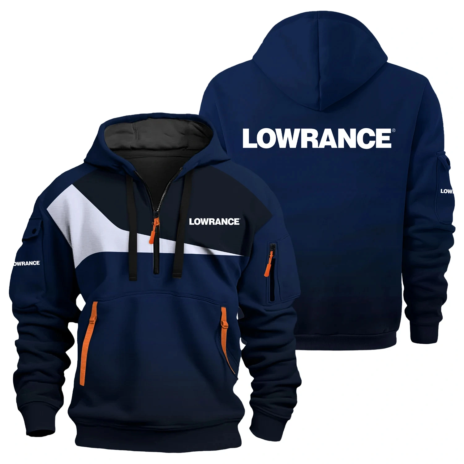 Lowrance Exclusive Logo Half Zipper Hoodie TTFSHHZ3D081903LZ - Lowrance Hoodie
