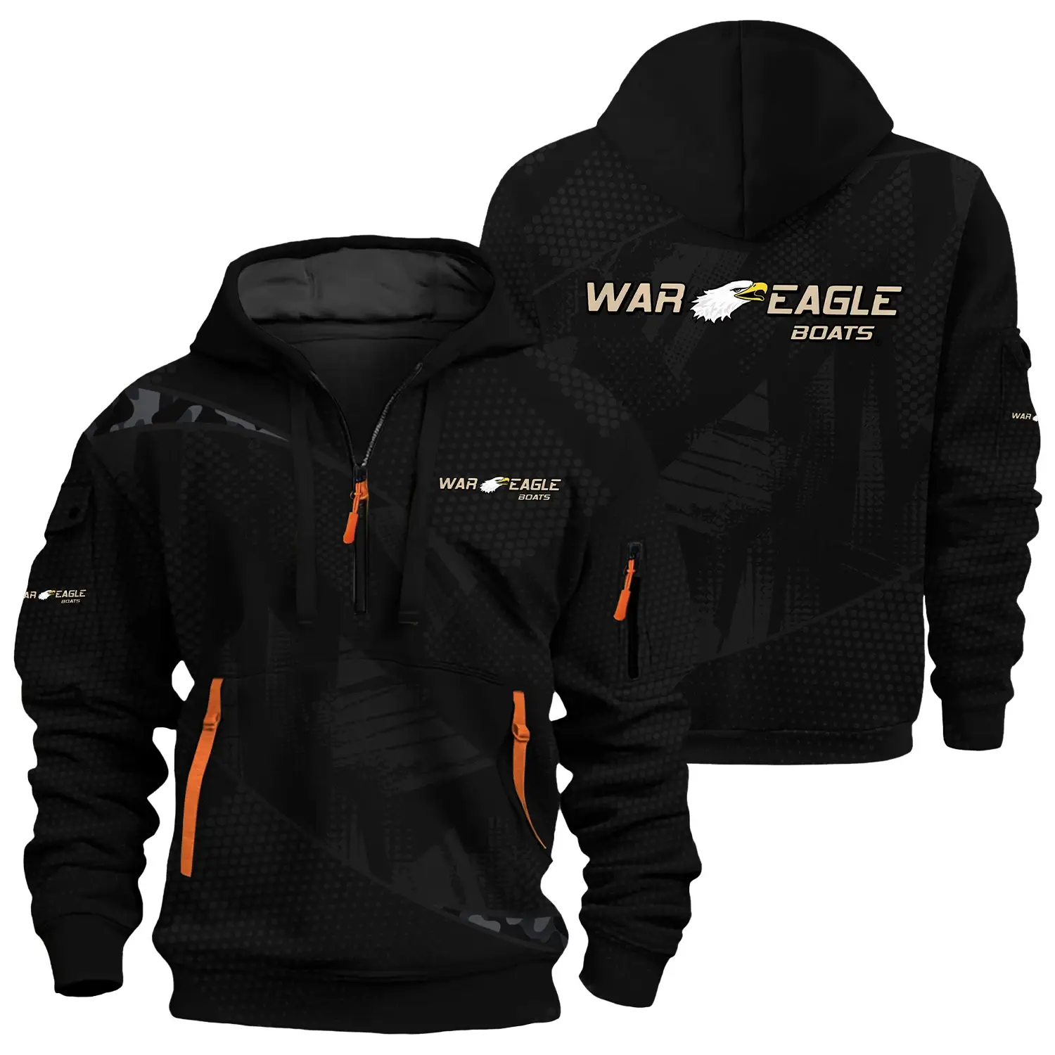 War Eagle Exclusive Logo Half Zipper Hoodie TTFSHHZ3D081912WEZ - War Eagle Hoodie