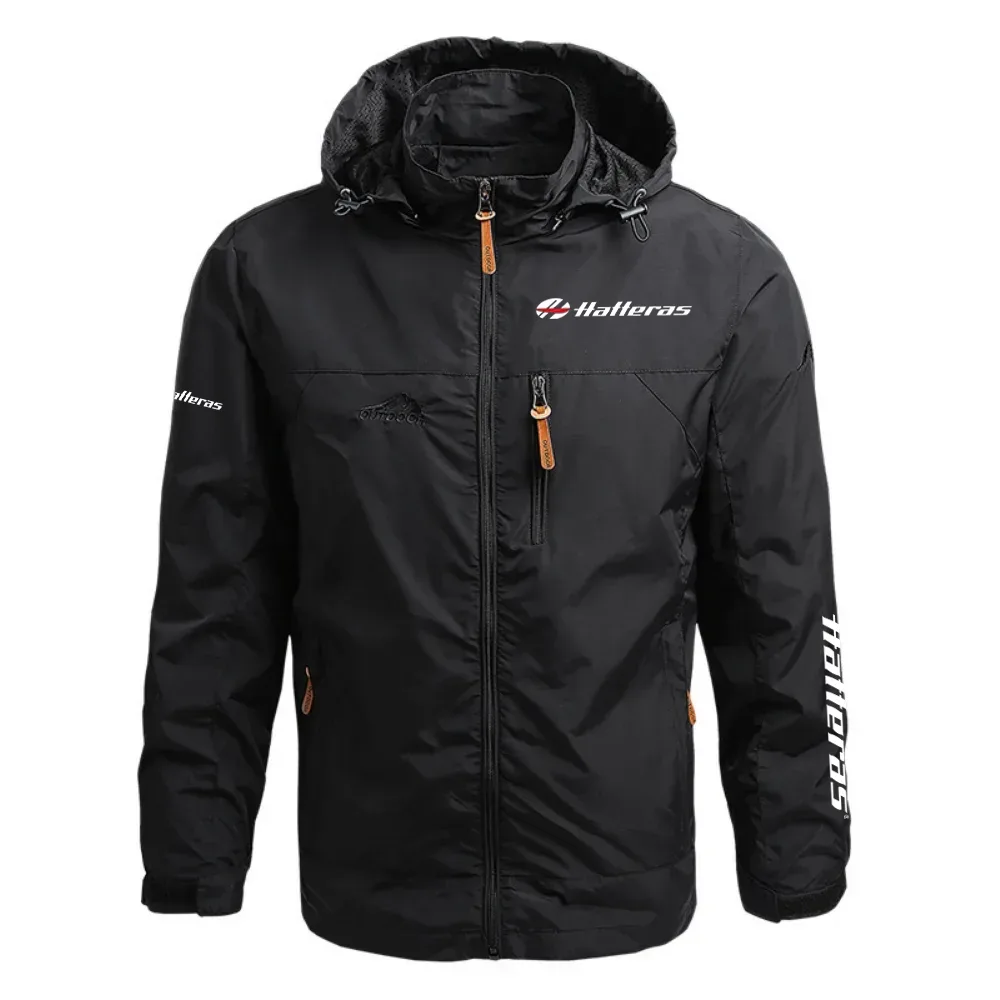 Hatteras Exclusive Logo Waterproof Outdoor Jacket Detachable Hood TTFSWOJ2510HTZ - Hatteras Jacket