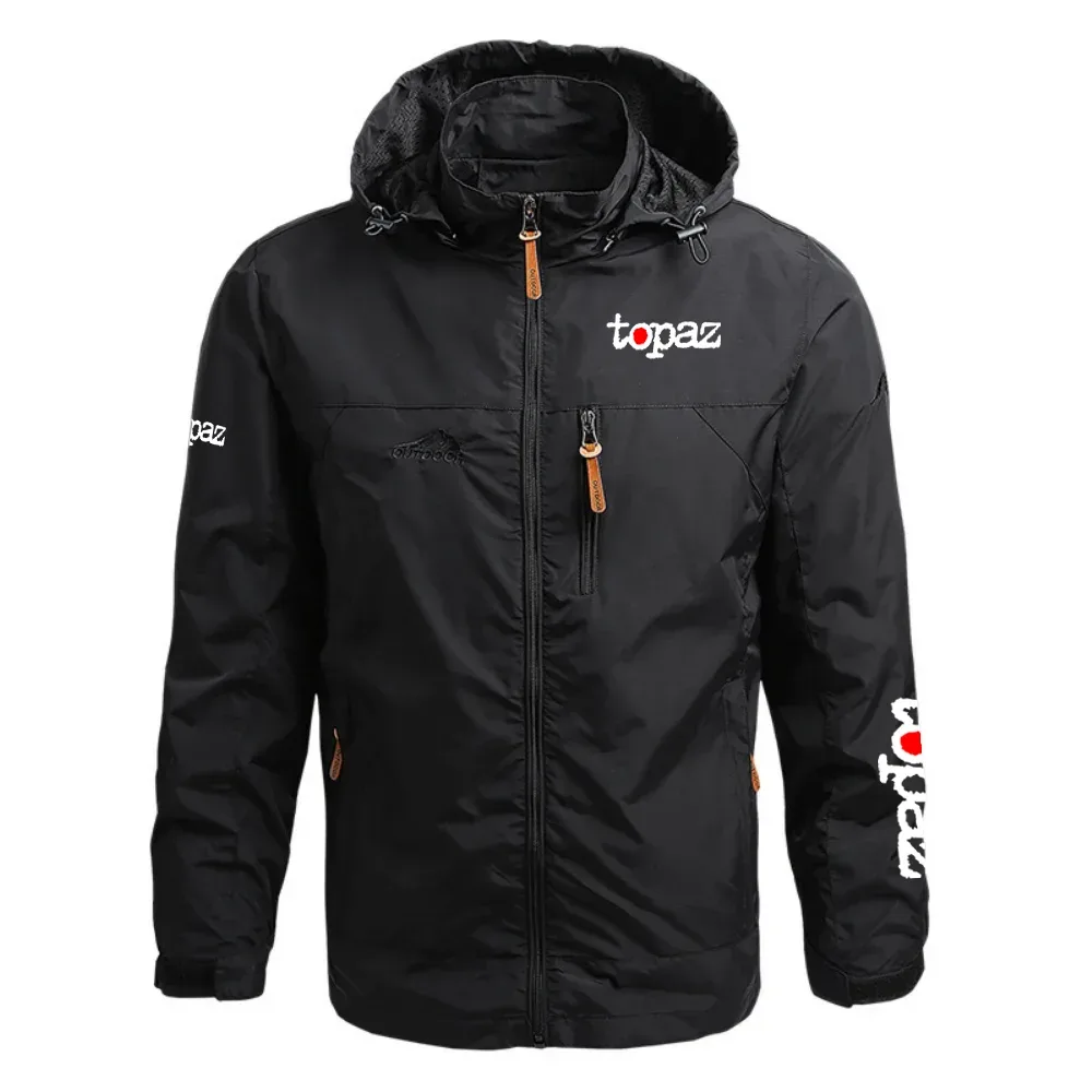 Topaz Exclusive Logo Waterproof Outdoor Jacket Detachable Hood TTFSWOJ2510TPZ - Topaz Jacket