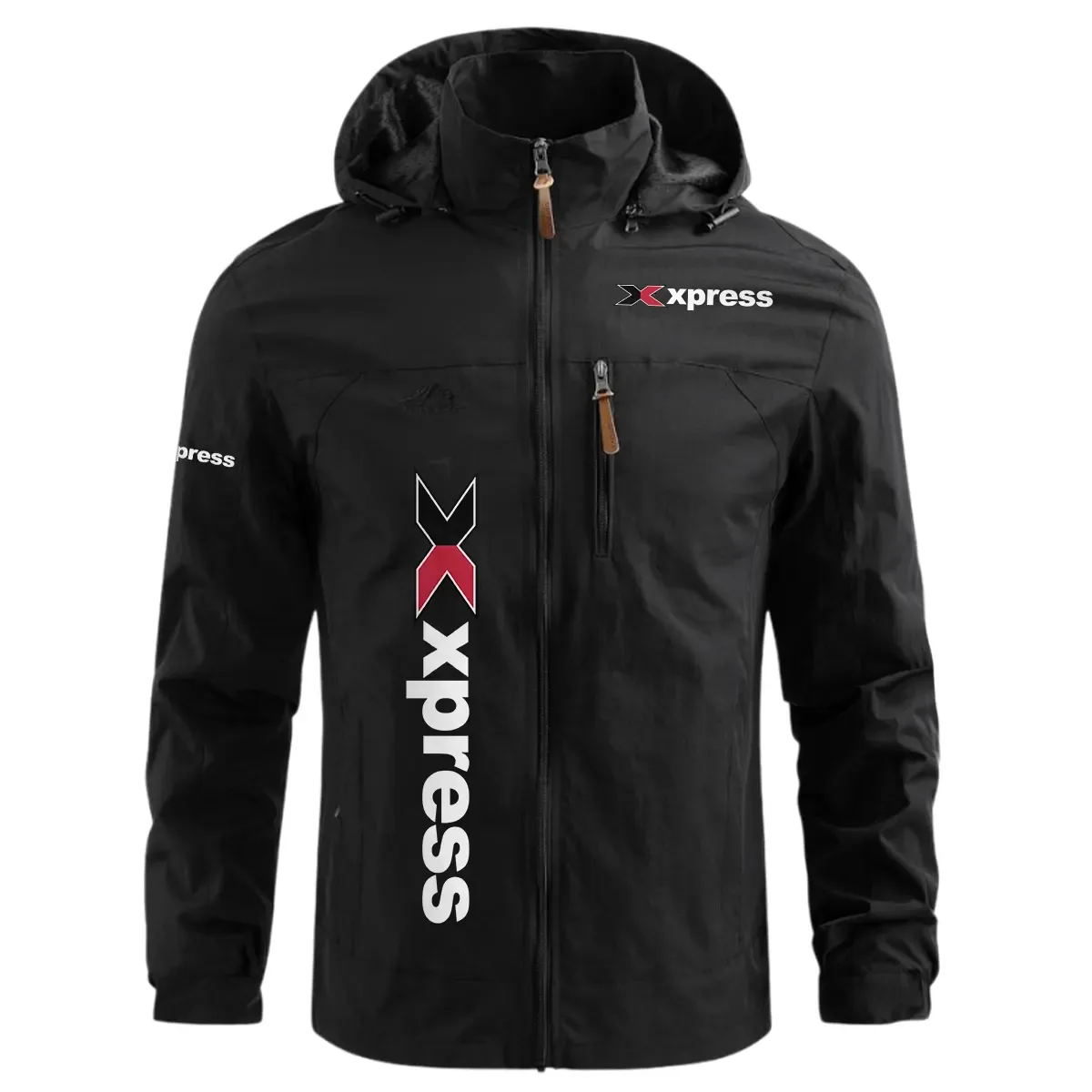 Xpress Exclusive Logo Waterproof Windbreaker Jacket Detachable Hood TTFSWOJN2510XBZ - Xpress Jacket