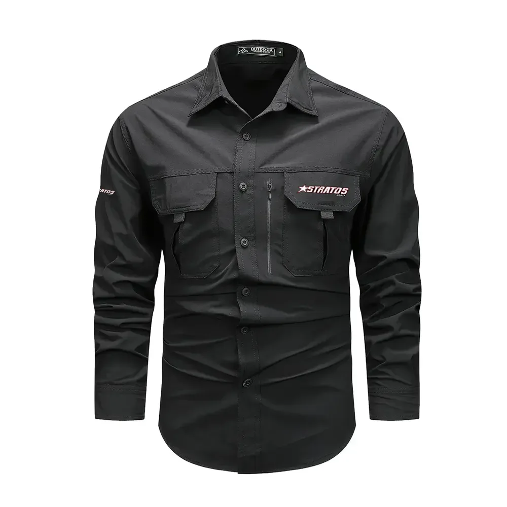 Stratos Exclusive Logo Long-Sleeved Shirt HCPDLS075SAZ - Stratos Gift