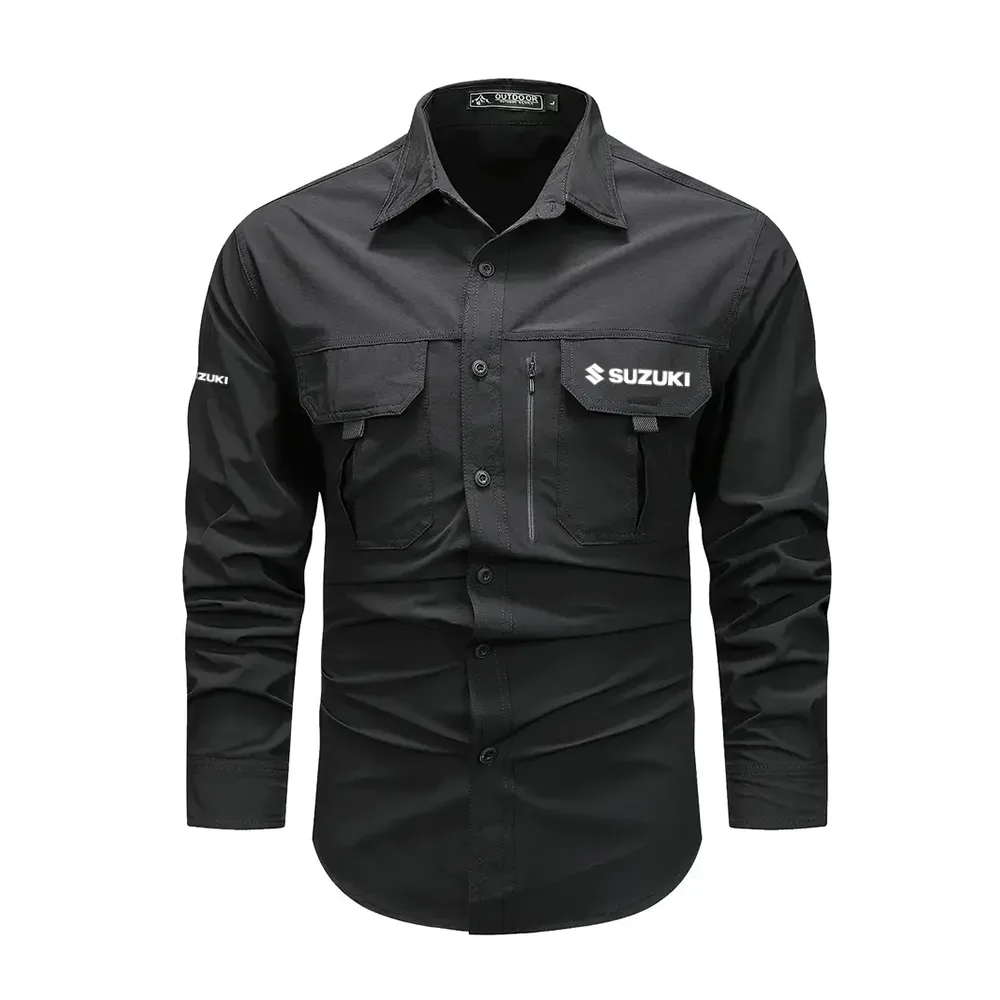 Suzuki Exclusive Logo Long-Sleeved Shirt HCPDLS075SUZ - Suzuki Gift