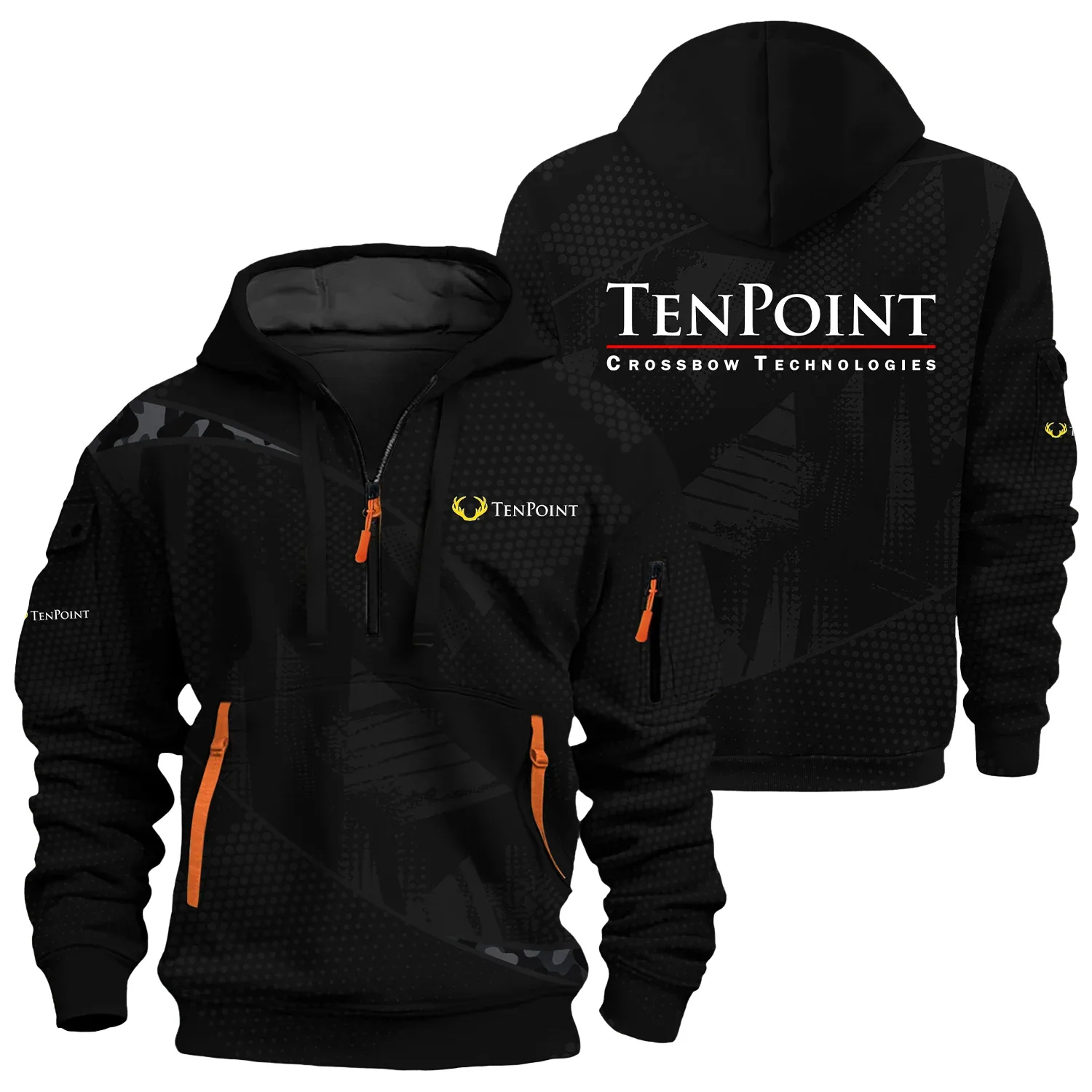 TenPoint Crossbow Exclusive Hoodie Half Zipper OUHU3DHHZ12TPZ - TenPoint Crossbow Hoodie