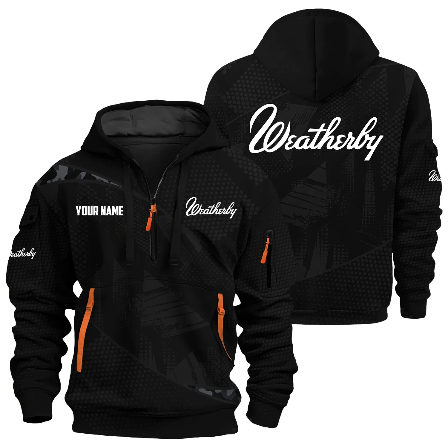 Weatherby Exclusive Hoodie Half Zipper OUHU3DHHZ12WBZ - Weatherby Hoodie