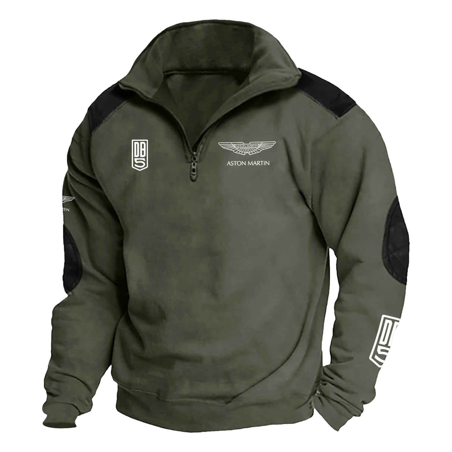 Aston Martin DB5 Exclusive Logo Tactical Quarter-Zip Sweatshirt HTSCSAMDB5 - Aston Martin DB5 Sweatshirt