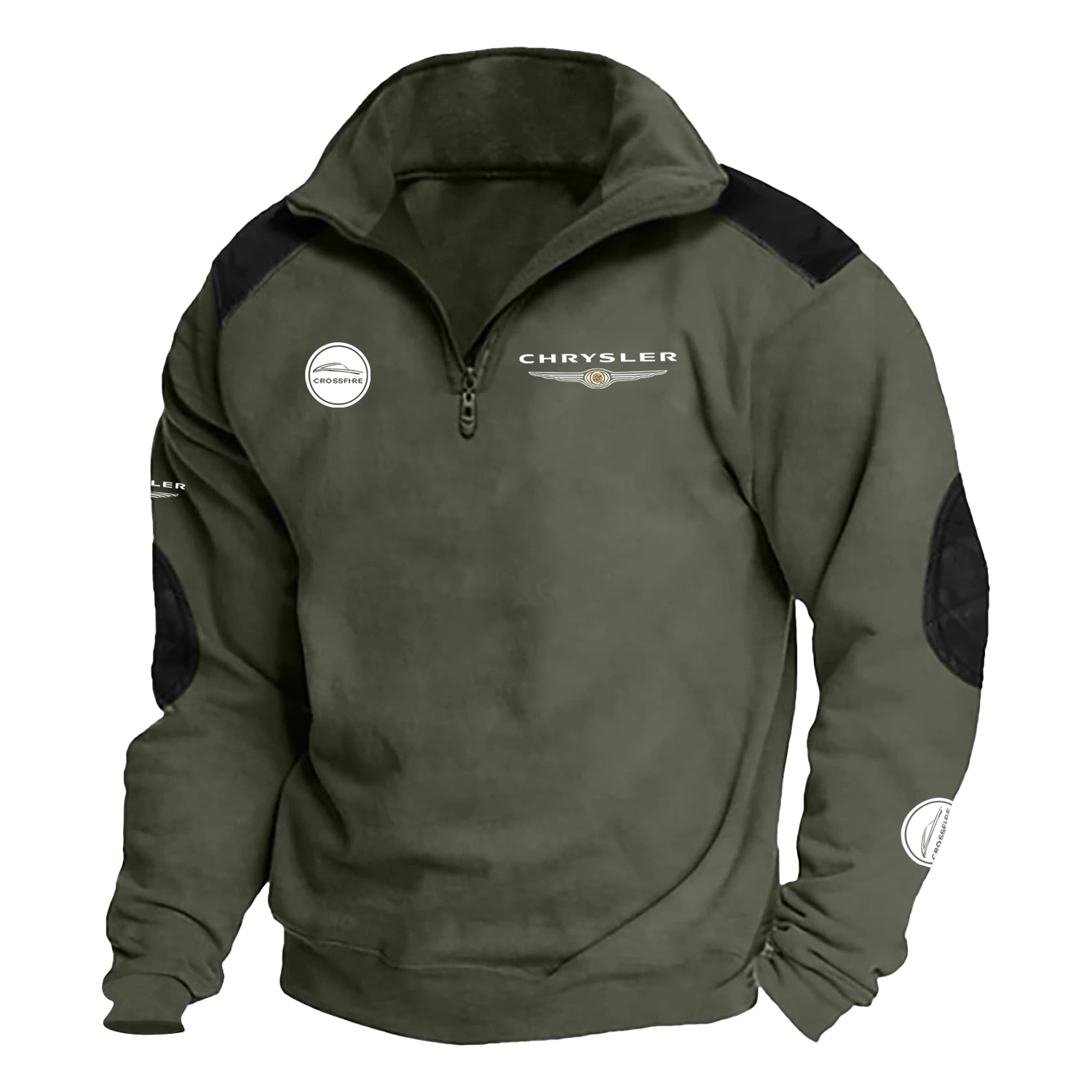 Chrysler Crossfire Exclusive Logo Tactical Quarter-Zip Sweatshirt HTSCSCSCRO - Chrysler Crossfire Sweatshirt