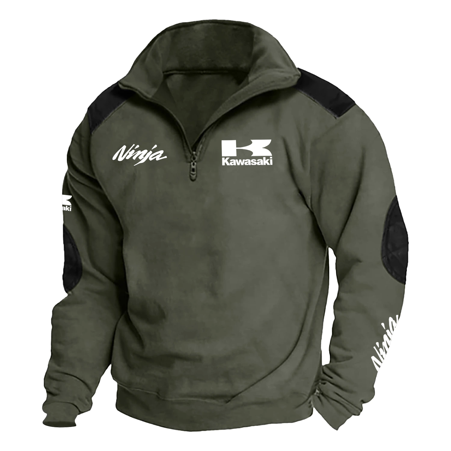 Kawasaki Ninja   Exclusive Logo Tactical Quarter-Zip Sweatshirt HTSCSKANIN - Kawasaki Ninja   Sweatshirt