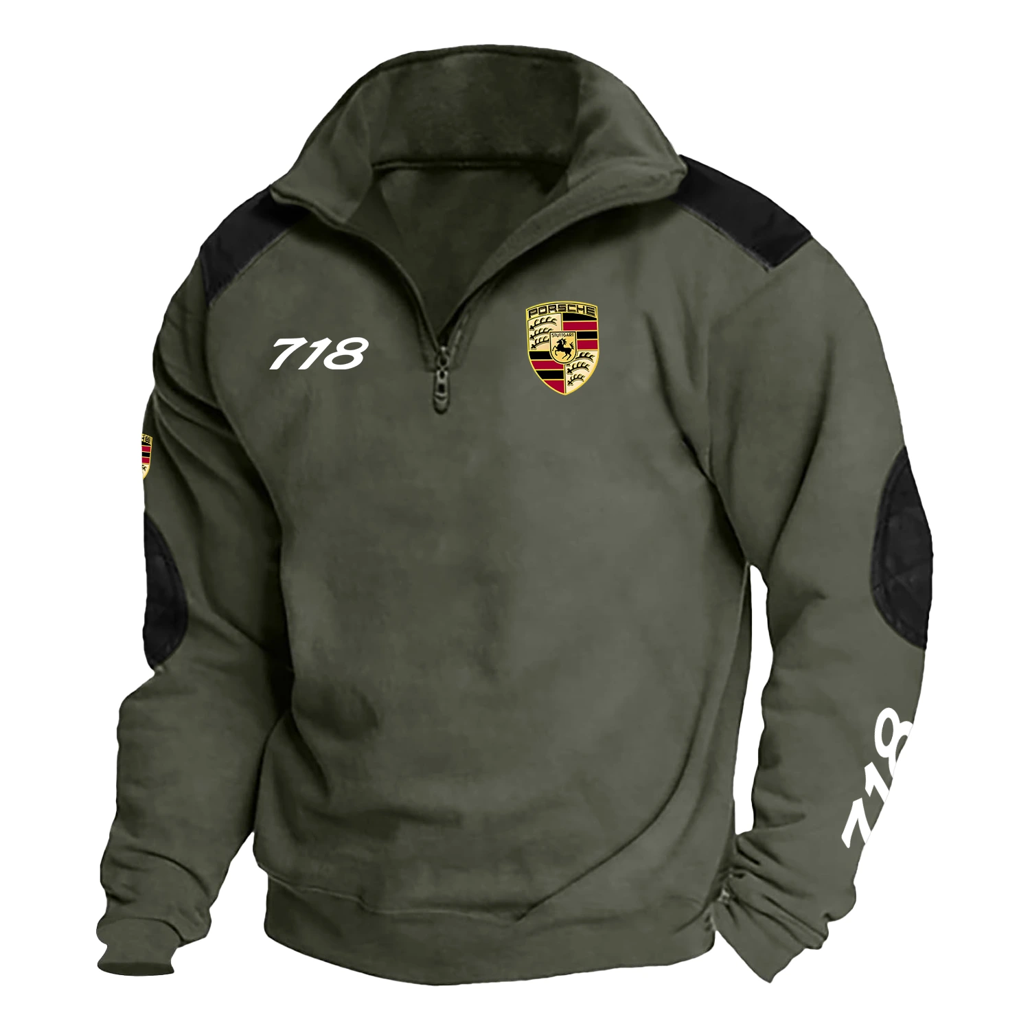 Porsche 718   Exclusive Logo Tactical Quarter-Zip Sweatshirt HTSCSPOS718 - Porsche 718   Sweatshirt