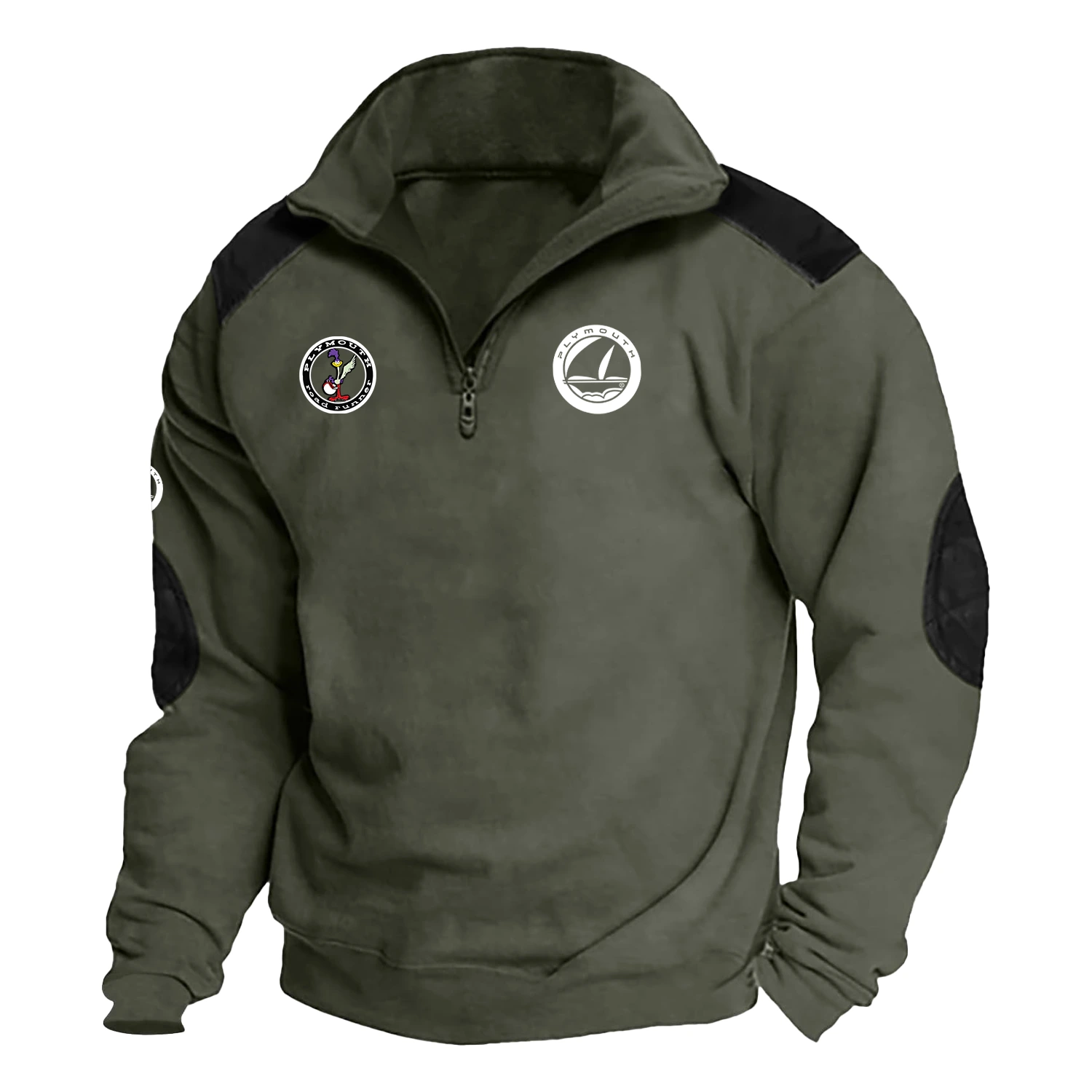 Plymouth Road Runner   Exclusive Logo Tactical Quarter-Zip Sweatshirt HTSCSPYRRN - Plymouth Road Runner   Sweatshirt