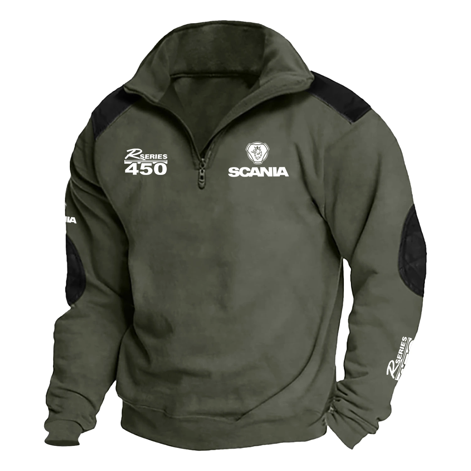 Scania R-Series 450   Exclusive Logo Tactical Quarter-Zip Sweatshirt HTSCSSC450 - Scania R-Series 450   Sweatshirt