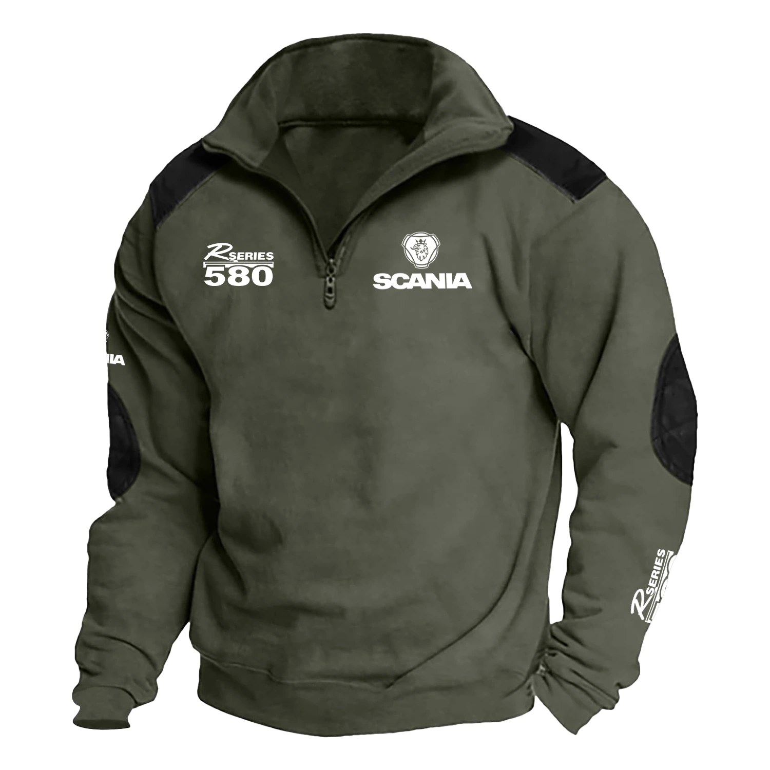 Scania R-Series 580   Exclusive Logo Tactical Quarter-Zip Sweatshirt HTSCSSC580 - Scania R-Series 580   Sweatshirt