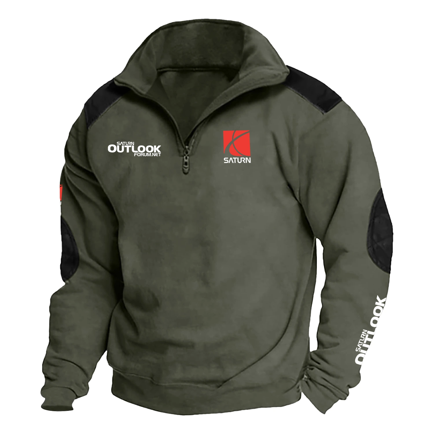 Saturn Outlook   Exclusive Logo Tactical Quarter-Zip Sweatshirt HTSCSSROUT - Saturn Outlook   Sweatshirt