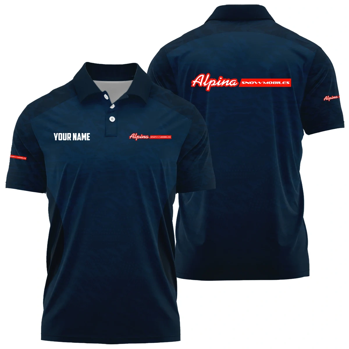 Alpina Snowmobiles Exclusive Logo Polo Shirt NBSGPLTS090101ASZ - Alpina Snowmobiles Polo Shirt