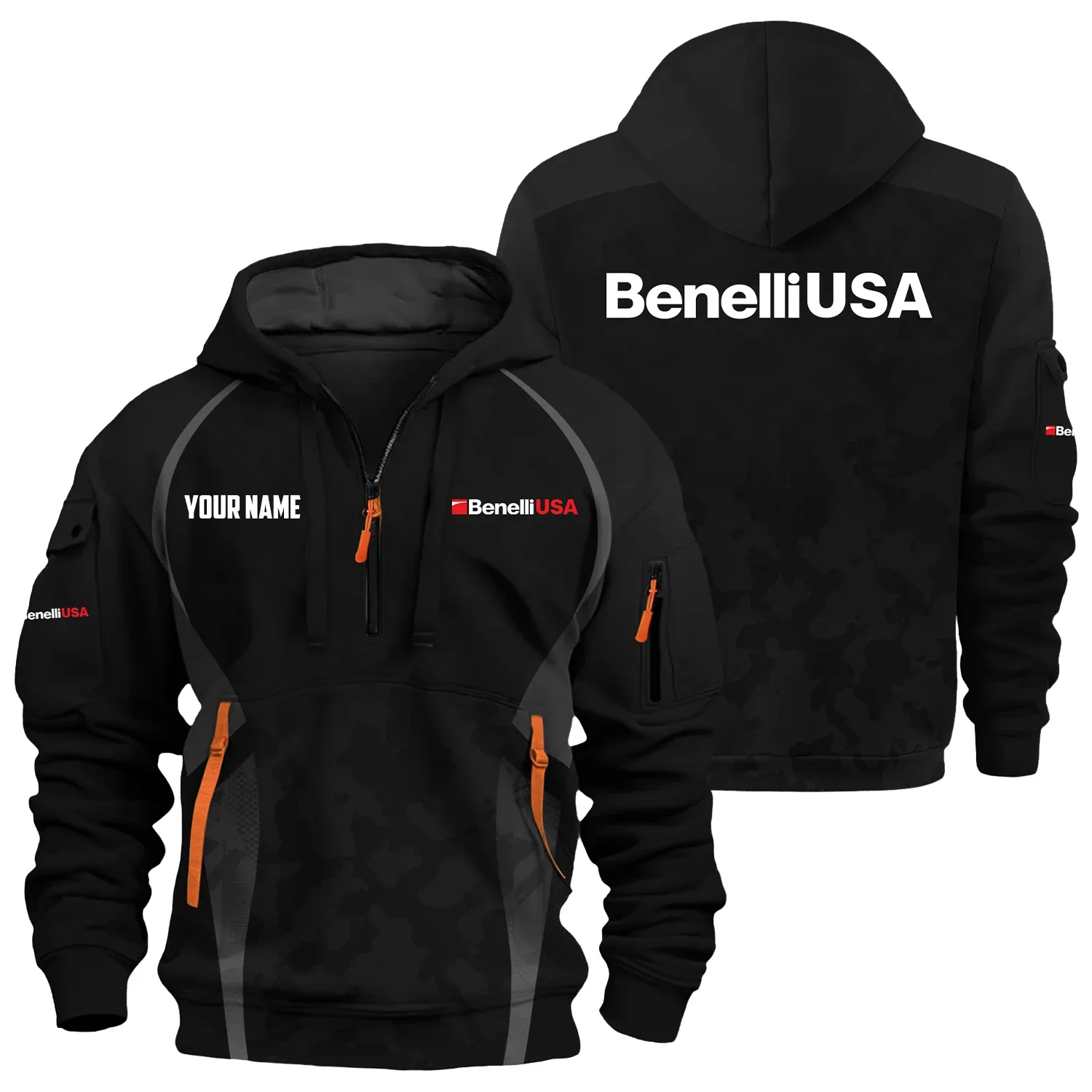 Benelli USA Exclusive Hoodie Half Zipper OUHU3DHHZ13BUZ