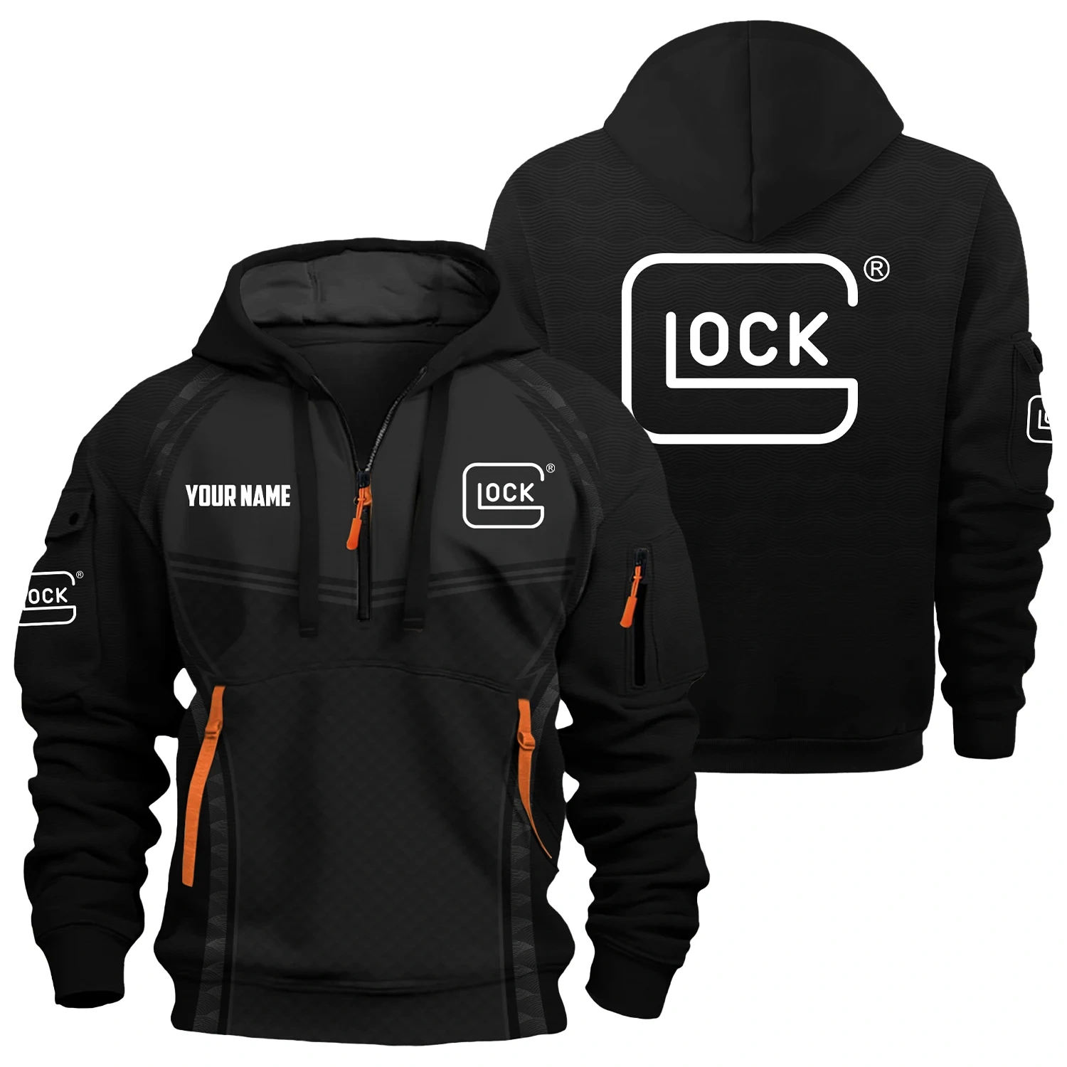 Glock Exclusive Hoodie Half Zipper OUHU3DHHZ14GOZ