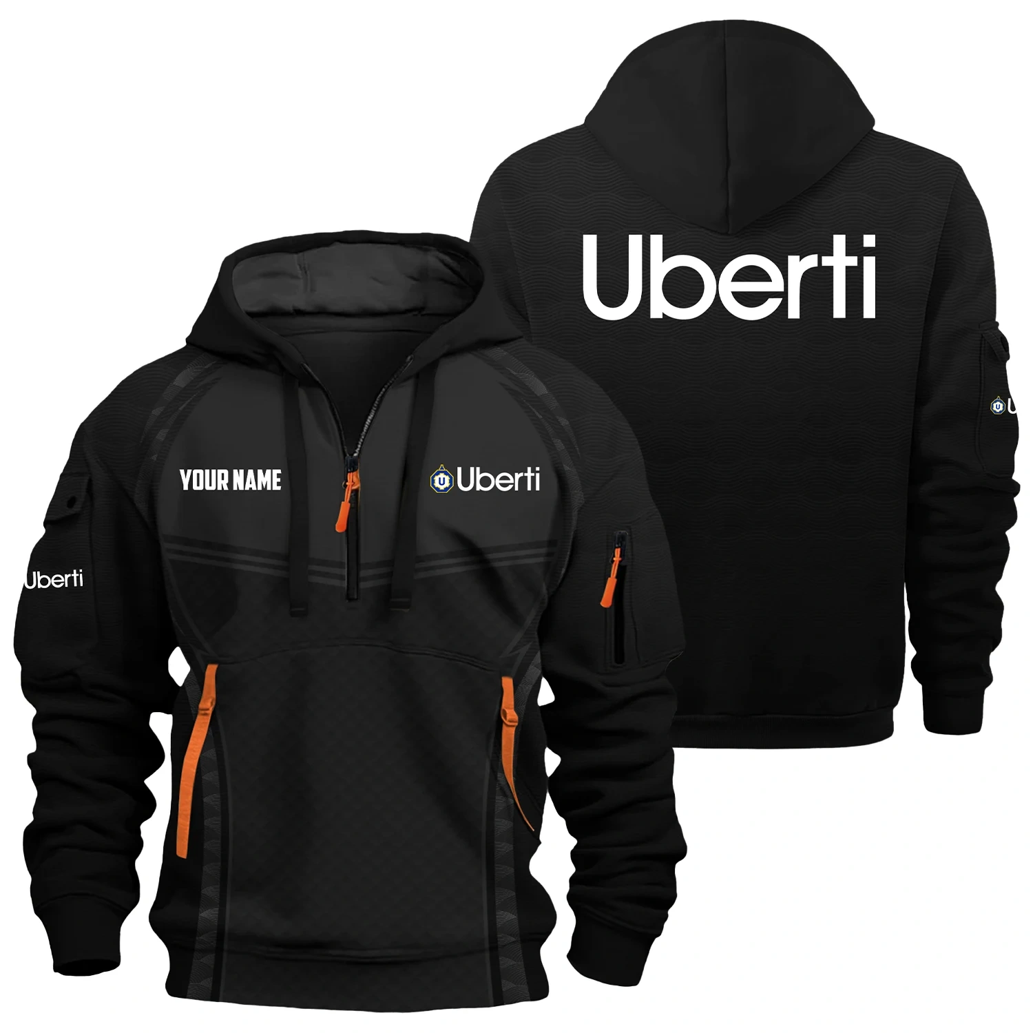 Uberti Exclusive Hoodie Half Zipper OUHU3DHHZ14UBZ
