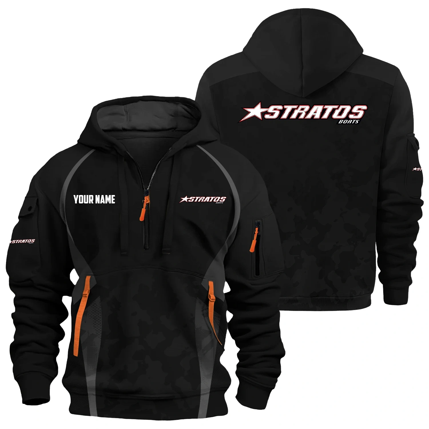 Stratos Exclusive Hoodie Half Zipper TTFSHHZ3D081913SAZ