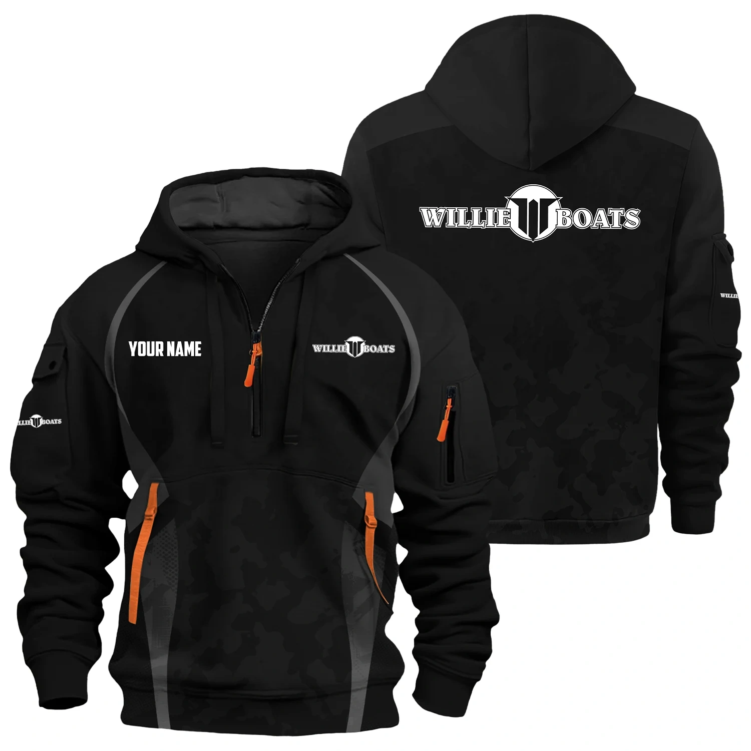 Willie Exclusive Hoodie Half Zipper TTFSHHZ3D081913WIZ