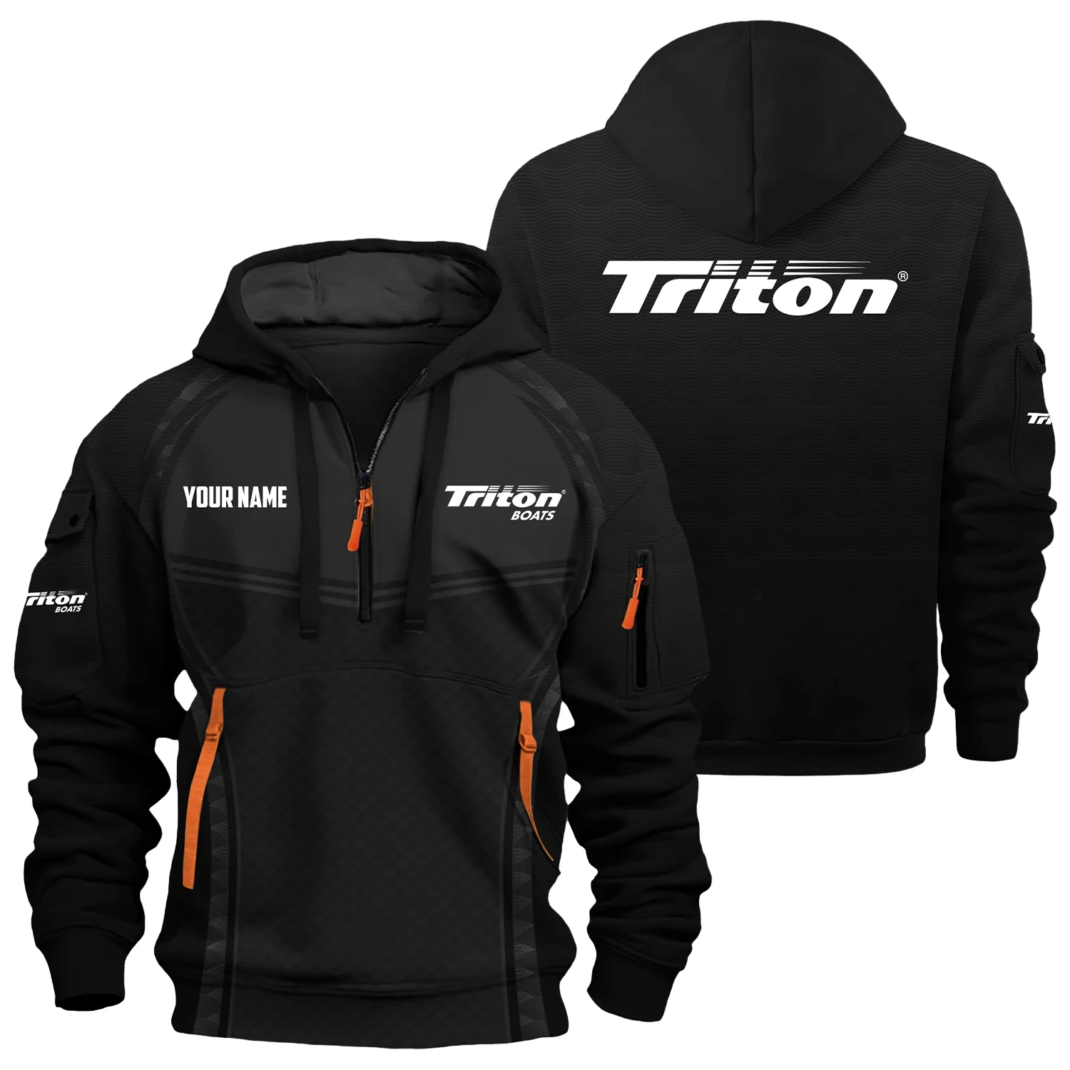 Triton Exclusive Hoodie Half Zipper TTFSHHZ3D081914TBZ