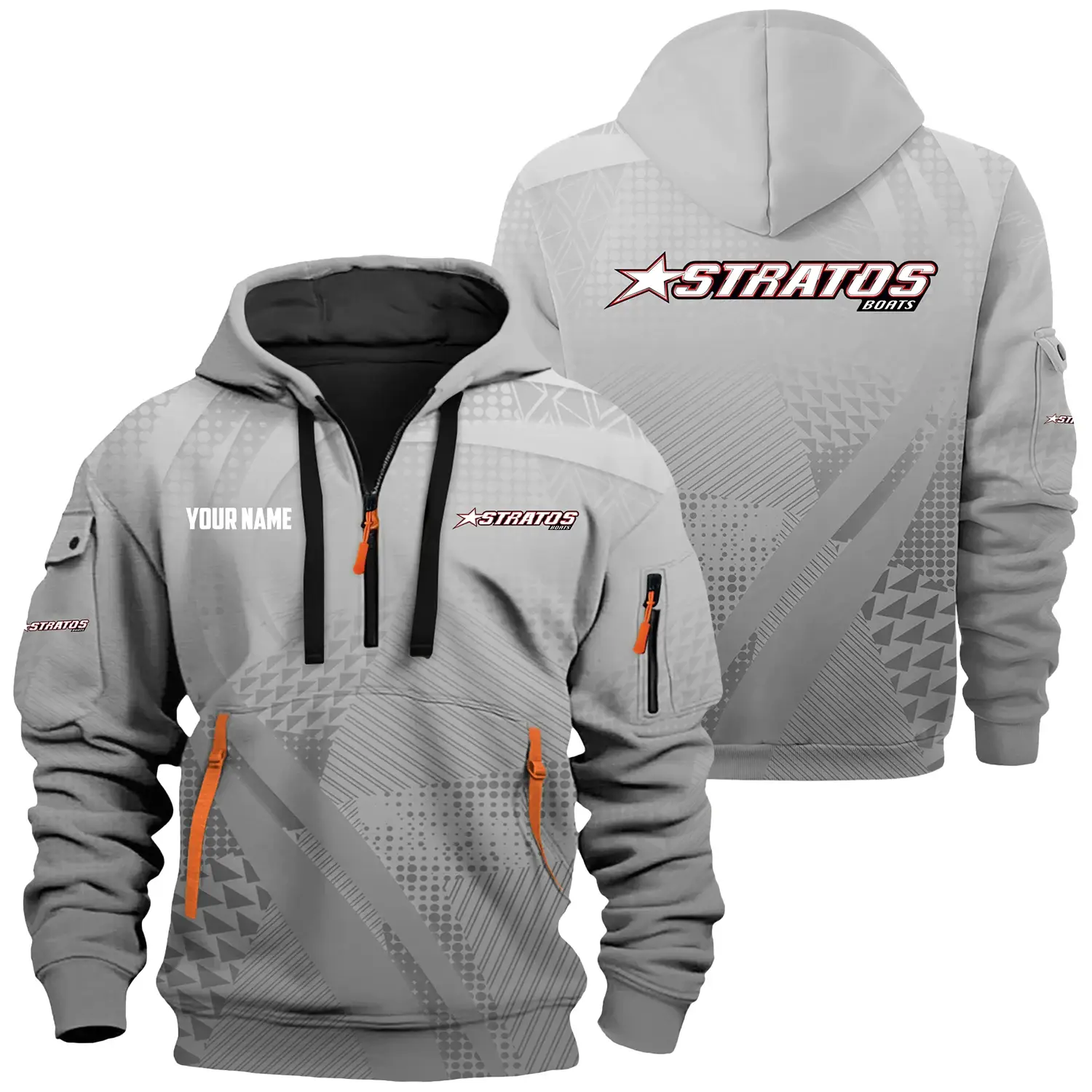 Stratos Exclusive Hoodie Half Zipper TTFSHHZ3D0819A07SAZ