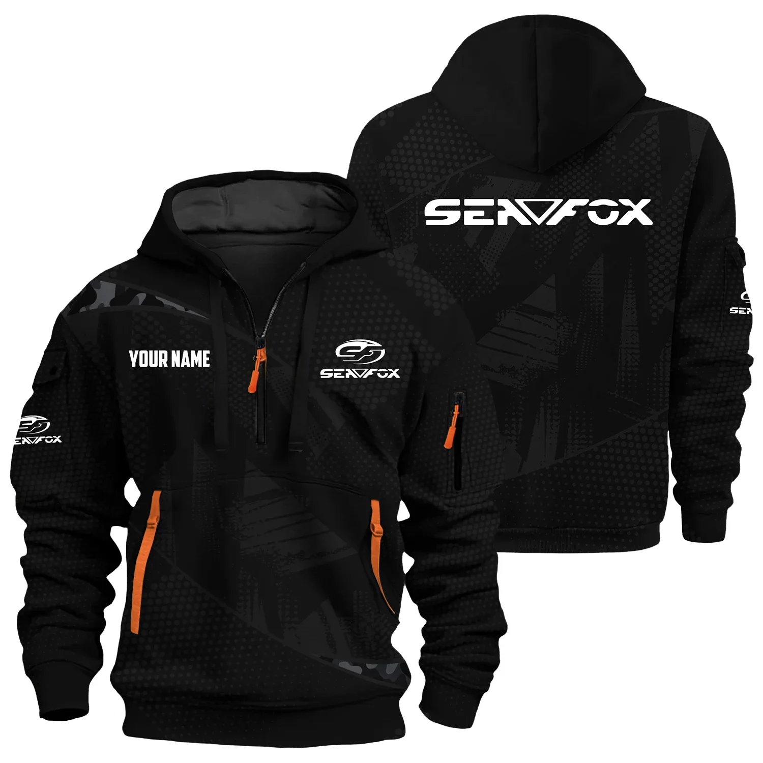 Sea Fox Exclusive Hoodie Half Zipper TTFSHHZ3D0819A12SFZ