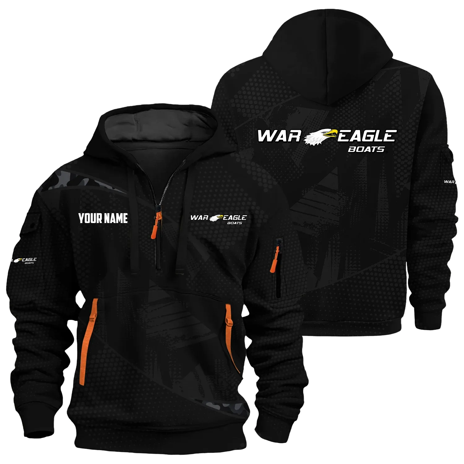 War Eagle Exclusive Hoodie Half Zipper TTFSHHZ3D0819A12WEZ