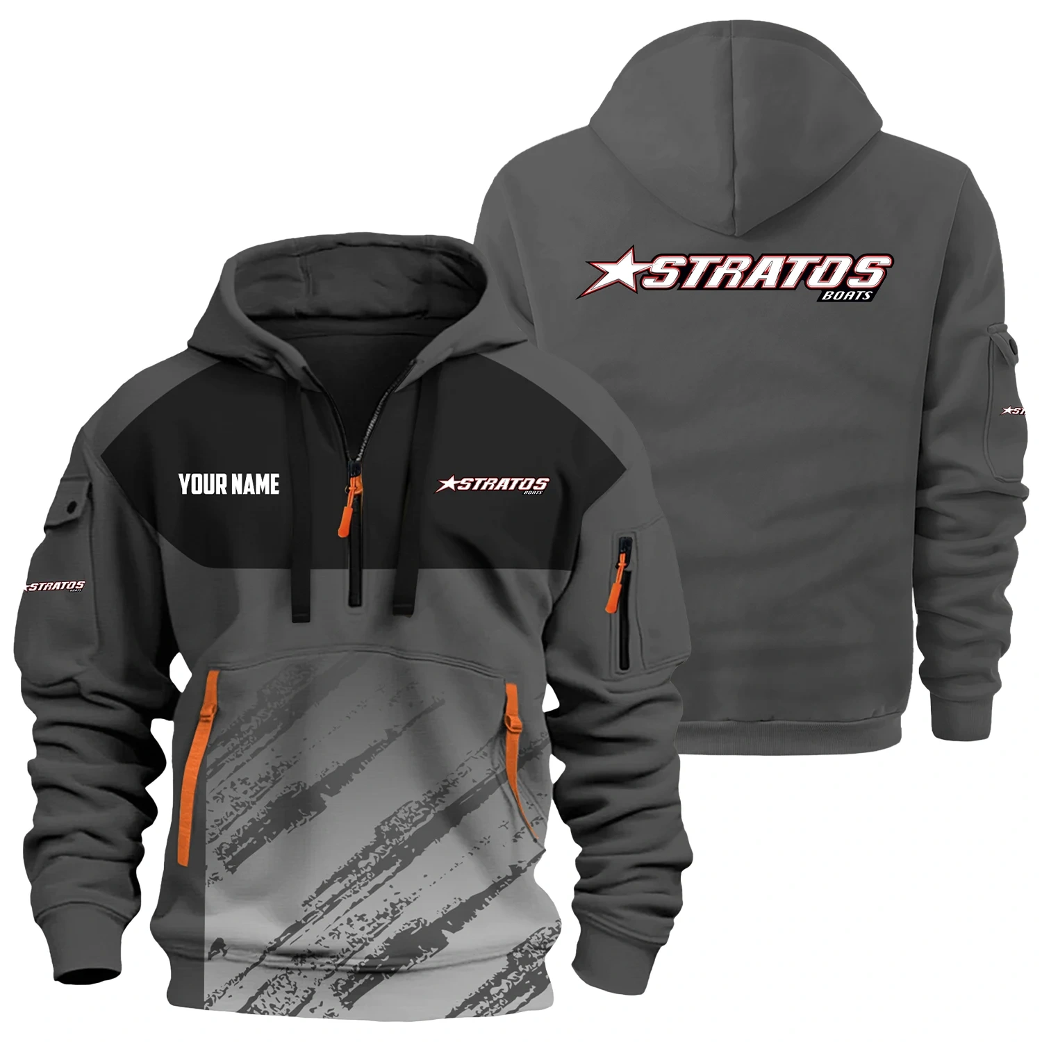 Stratos Exclusive Hoodie Half Zipper TTFSHHZ3D0819C04SAZ