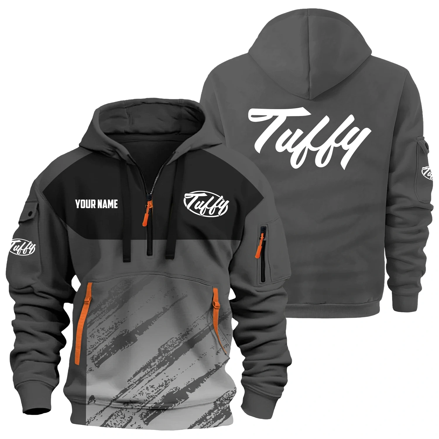 Tuffy Exclusive Hoodie Half Zipper TTFSHHZ3D0819C04TUZ