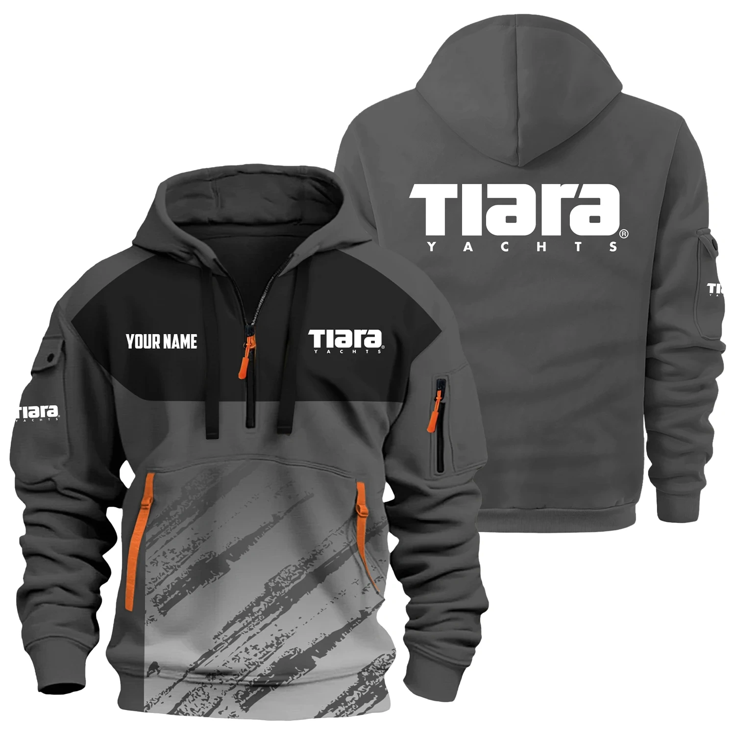Tiara Yachts Exclusive Hoodie Half Zipper TTFSHHZ3D0819C04TYZ