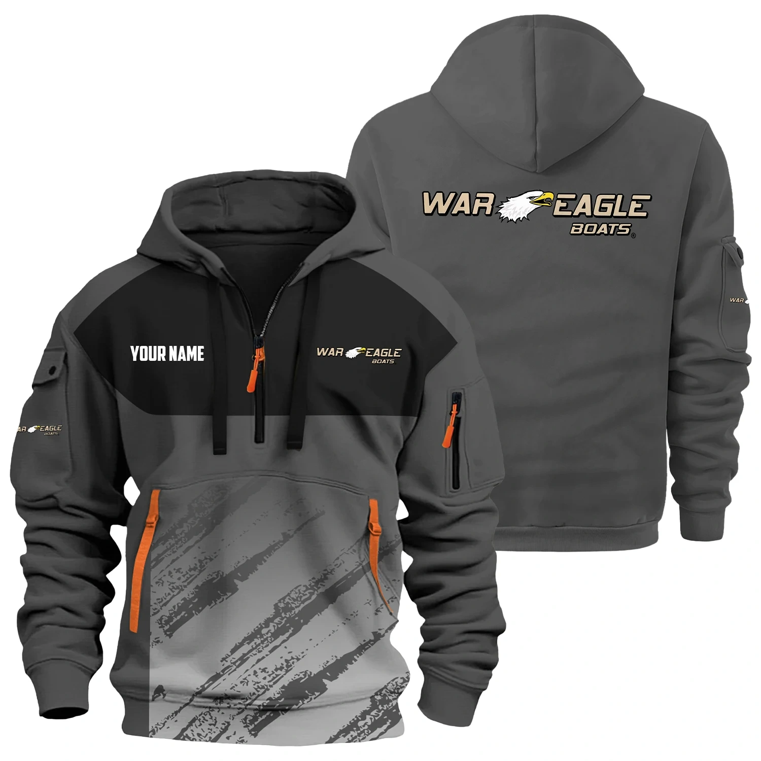 War Eagle Exclusive Hoodie Half Zipper TTFSHHZ3D0819C04WEZ