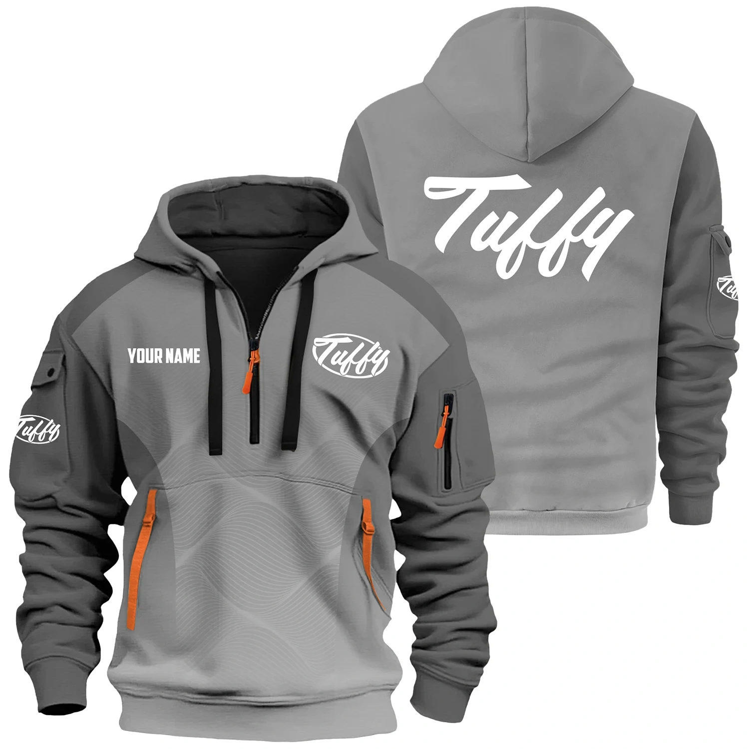 Tuffy Exclusive Hoodie Half Zipper TTFSHHZ3D0819C05TUZ
