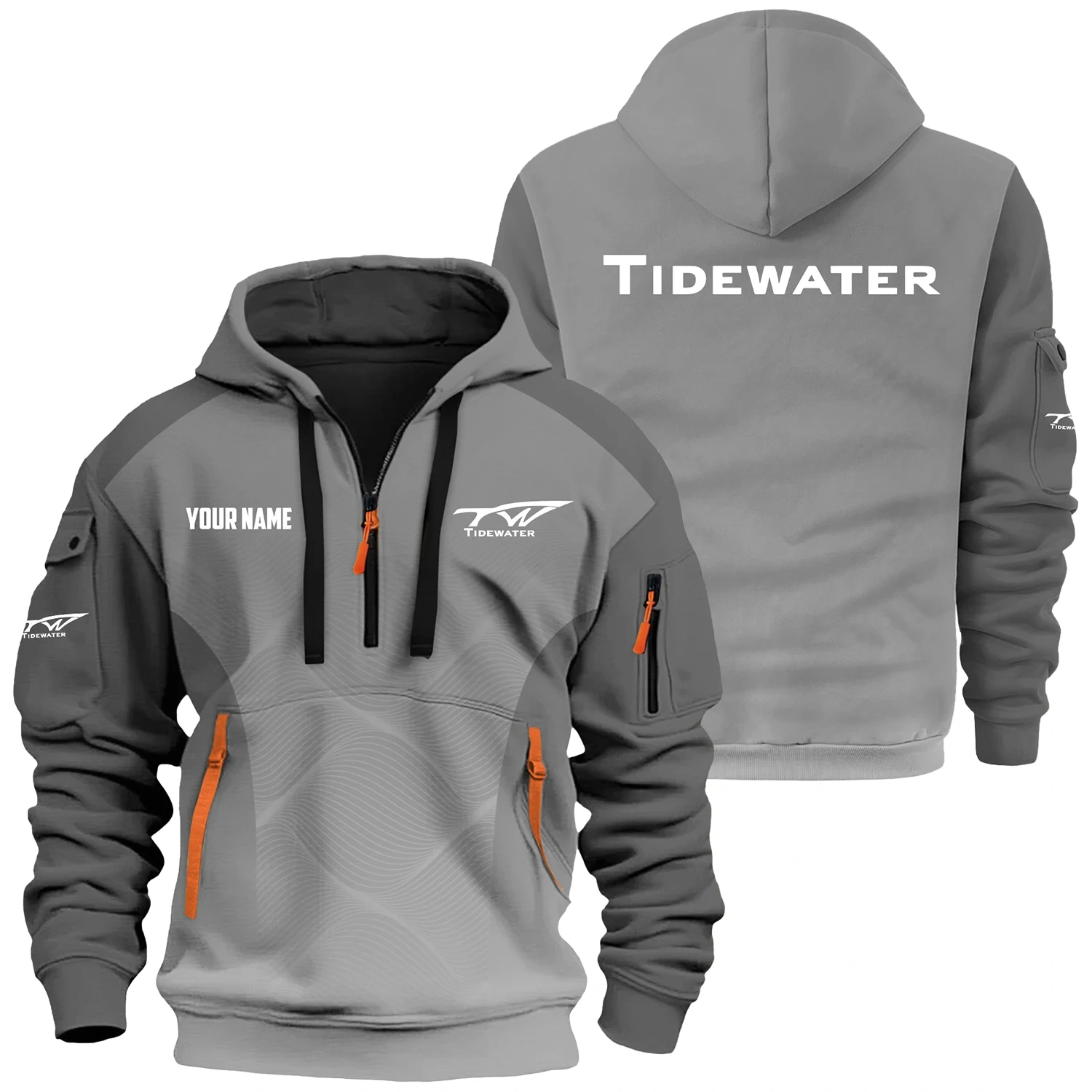 Tidewater Exclusive Hoodie Half Zipper TTFSHHZ3D0819C05TWZ