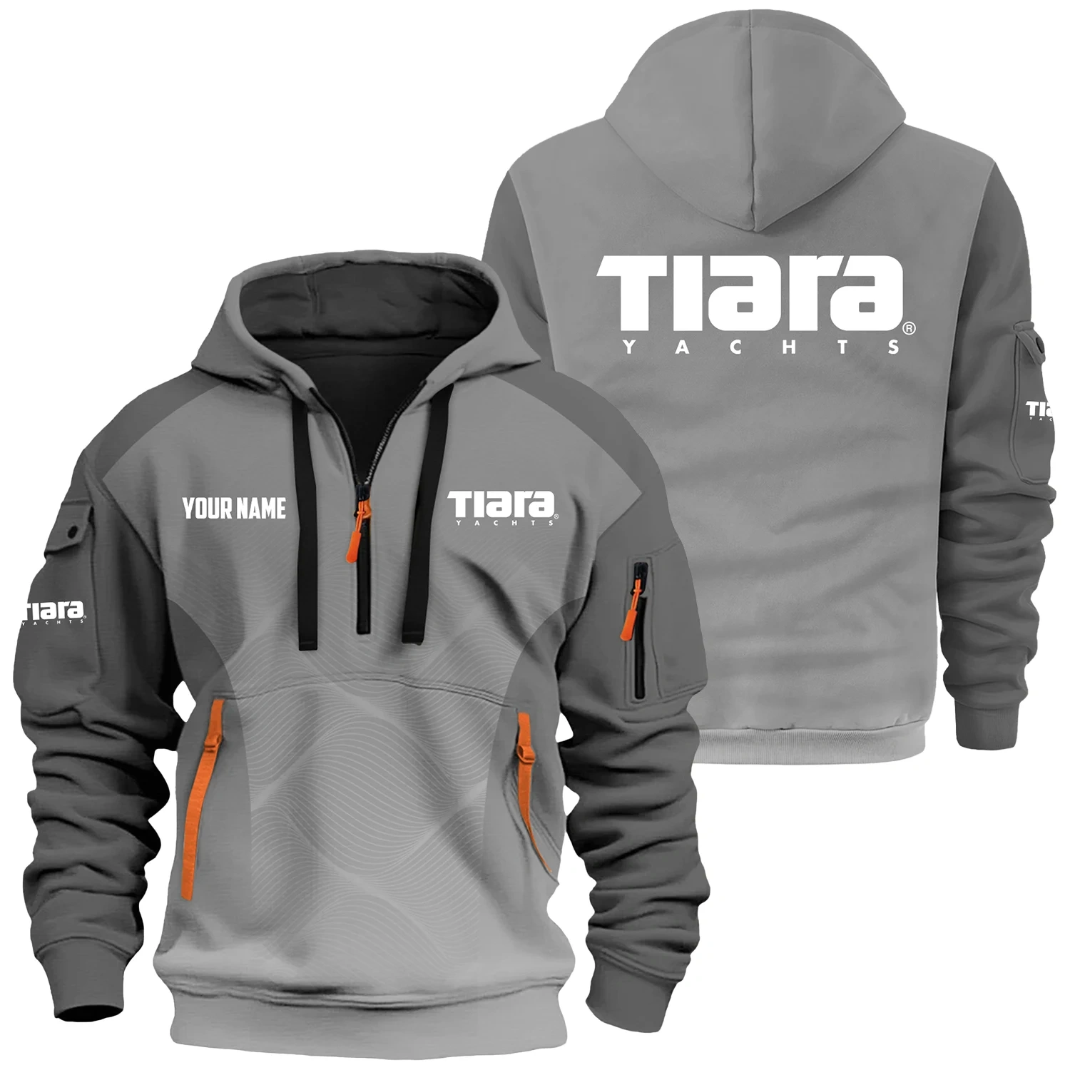Tiara Yachts Exclusive Hoodie Half Zipper TTFSHHZ3D0819C05TYZ