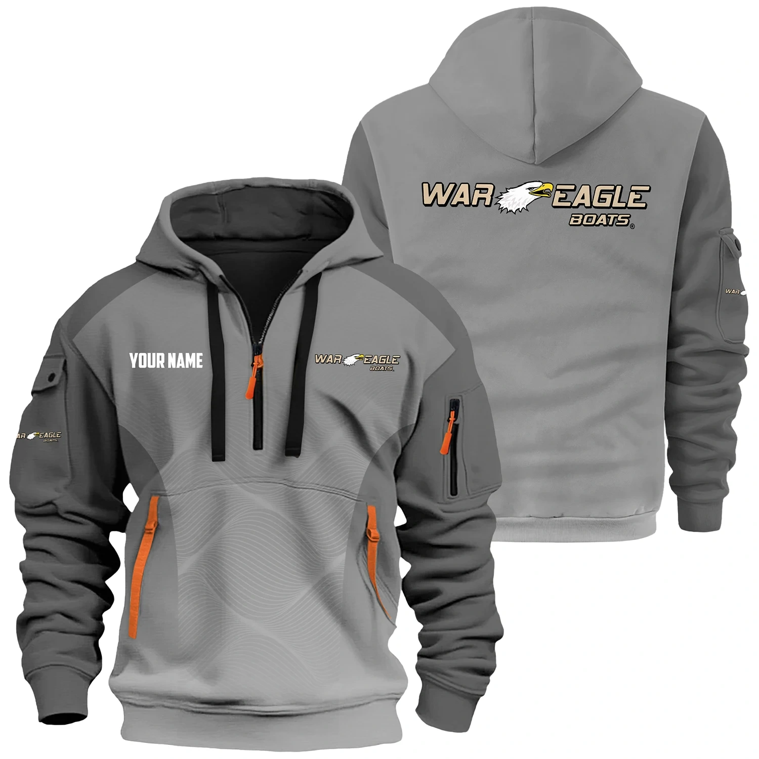 War Eagle Exclusive Hoodie Half Zipper TTFSHHZ3D0819C05WEZ