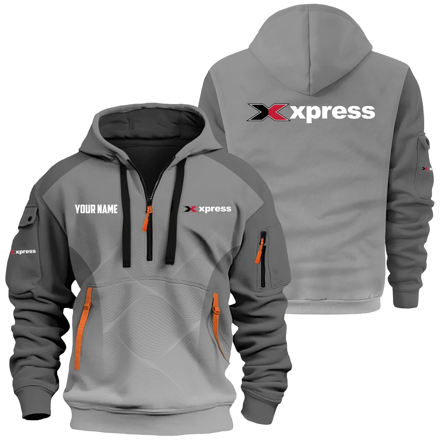 Xpress Exclusive Hoodie Half Zipper TTFSHHZ3D0819C05XBZ