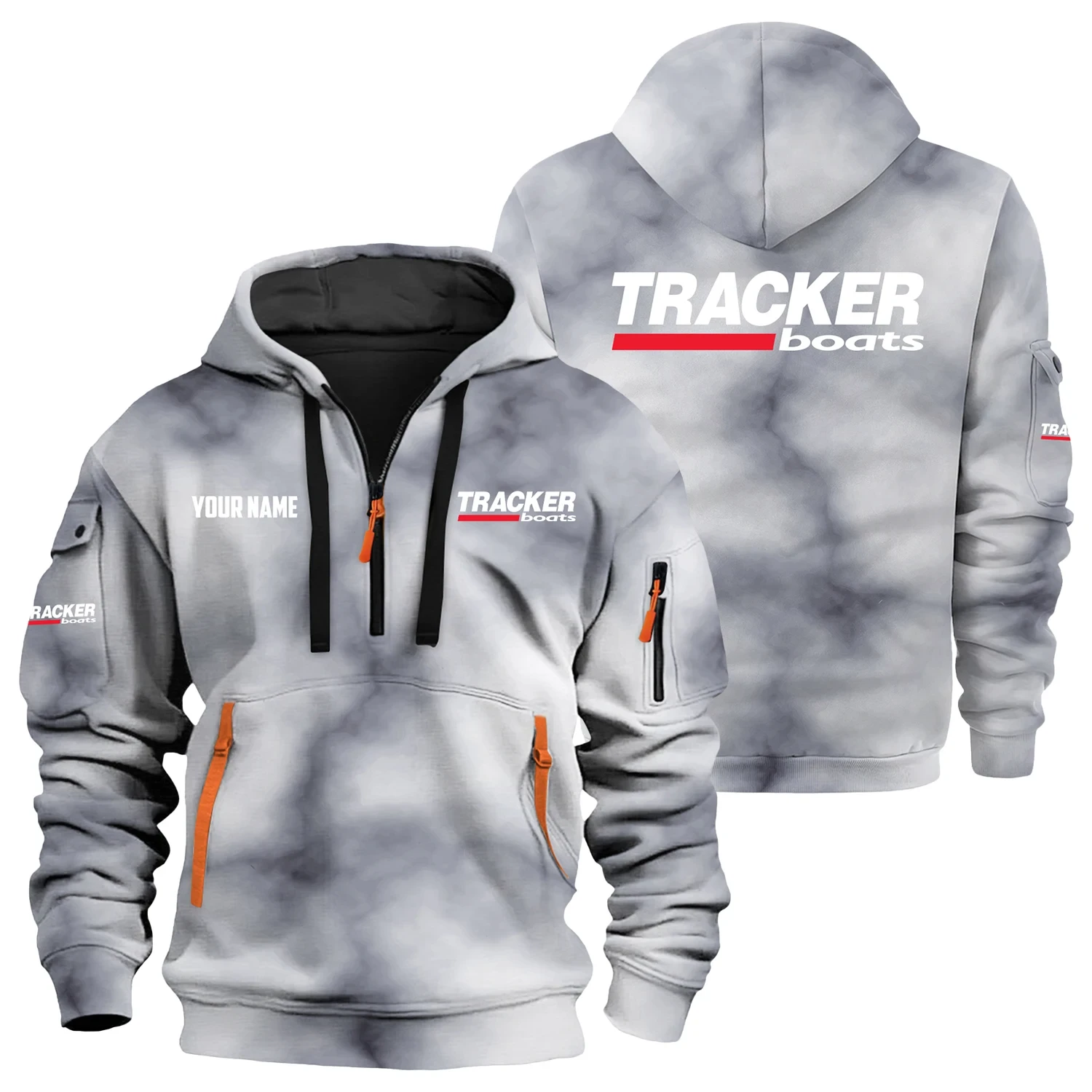Tracker Exclusive Hoodie Half Zipper TTFSHHZ3D0819C06TRZ