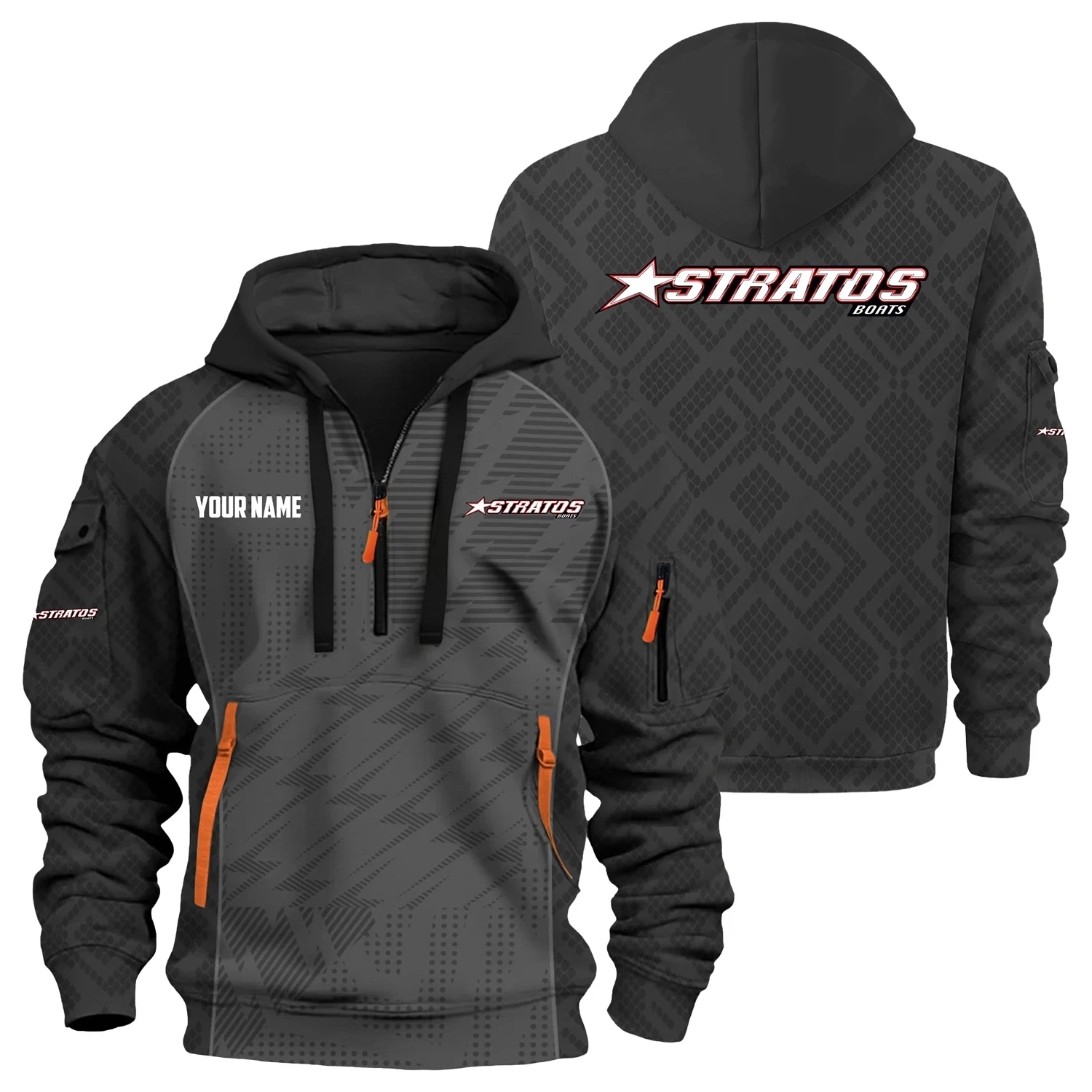 Stratos Exclusive Hoodie Half Zipper TTFSHHZ3D0819C08SAZ