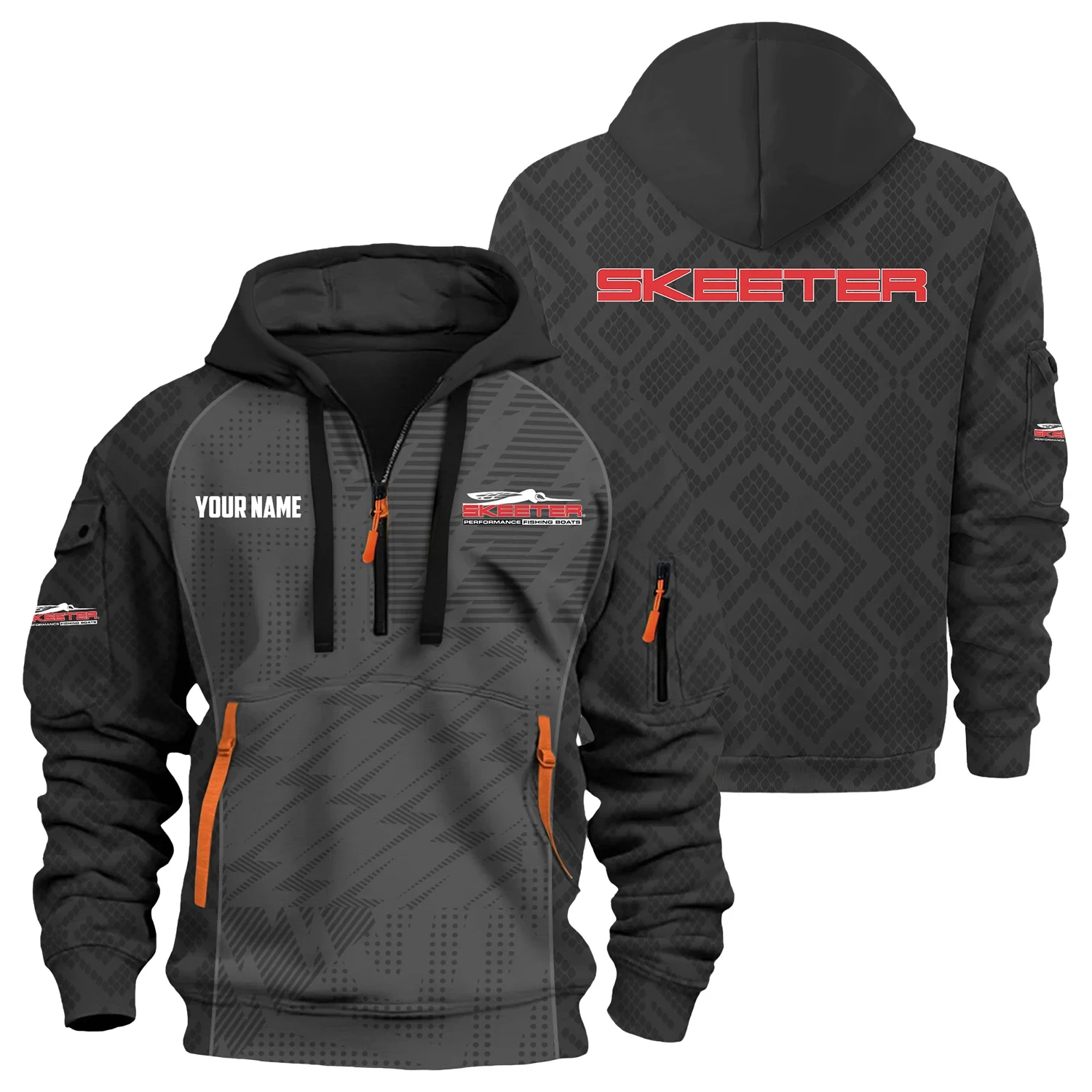 Skeeter Exclusive Hoodie Half Zipper TTFSHHZ3D0819C08STZ