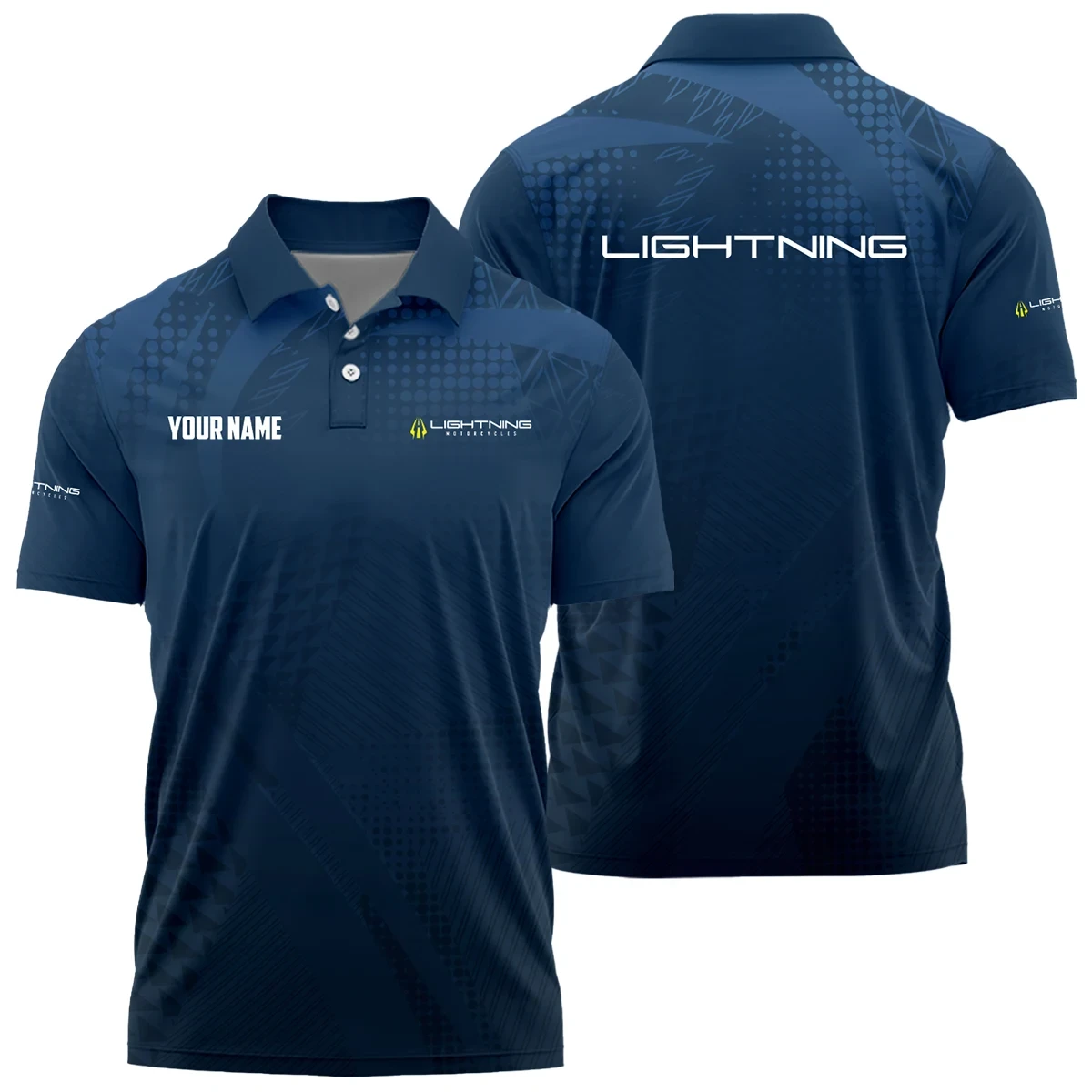 Lightning Motorcycles Exclusive Logo Polo Shirt OSMTBPLTS121107LMZ - Lightning Motorcycles Polo Shirt