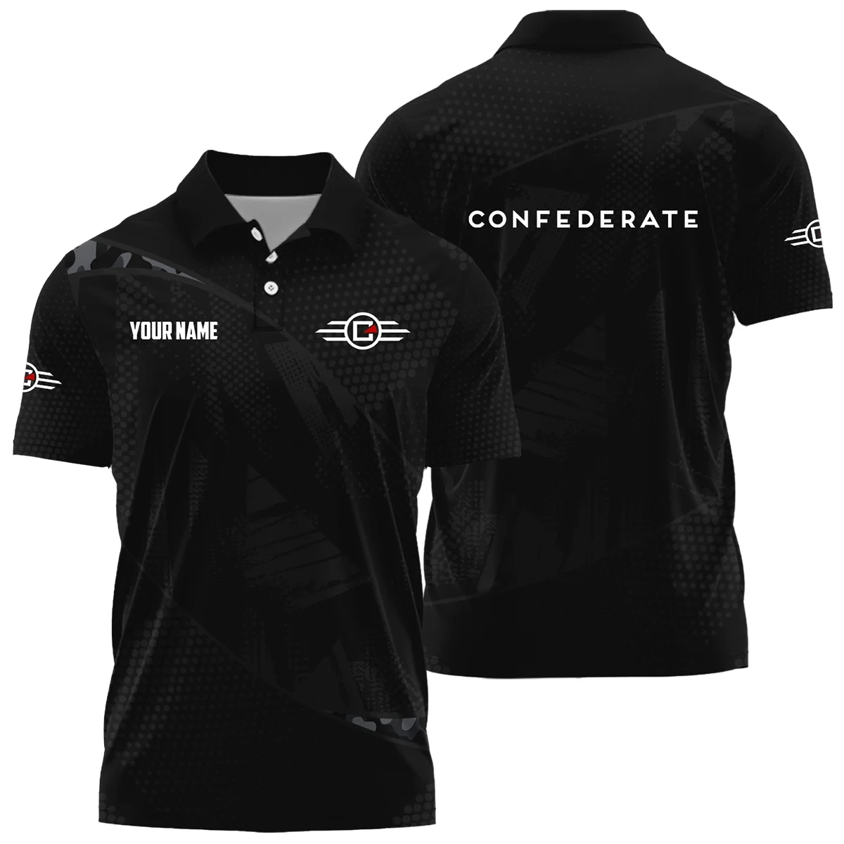 Confederate Motors Exclusive Logo Polo Shirt OSMTBPLTS121112CMZ - Confederate Motors Polo Shirt