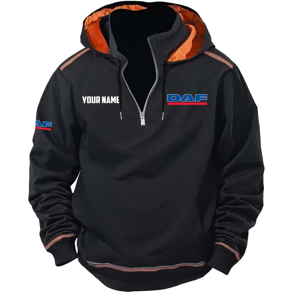DAF Trucks Exclusive Logo Tactical Hooded Sweatshirt OUFACBHS0819DAZ - DAF Trucks Sweatshirt