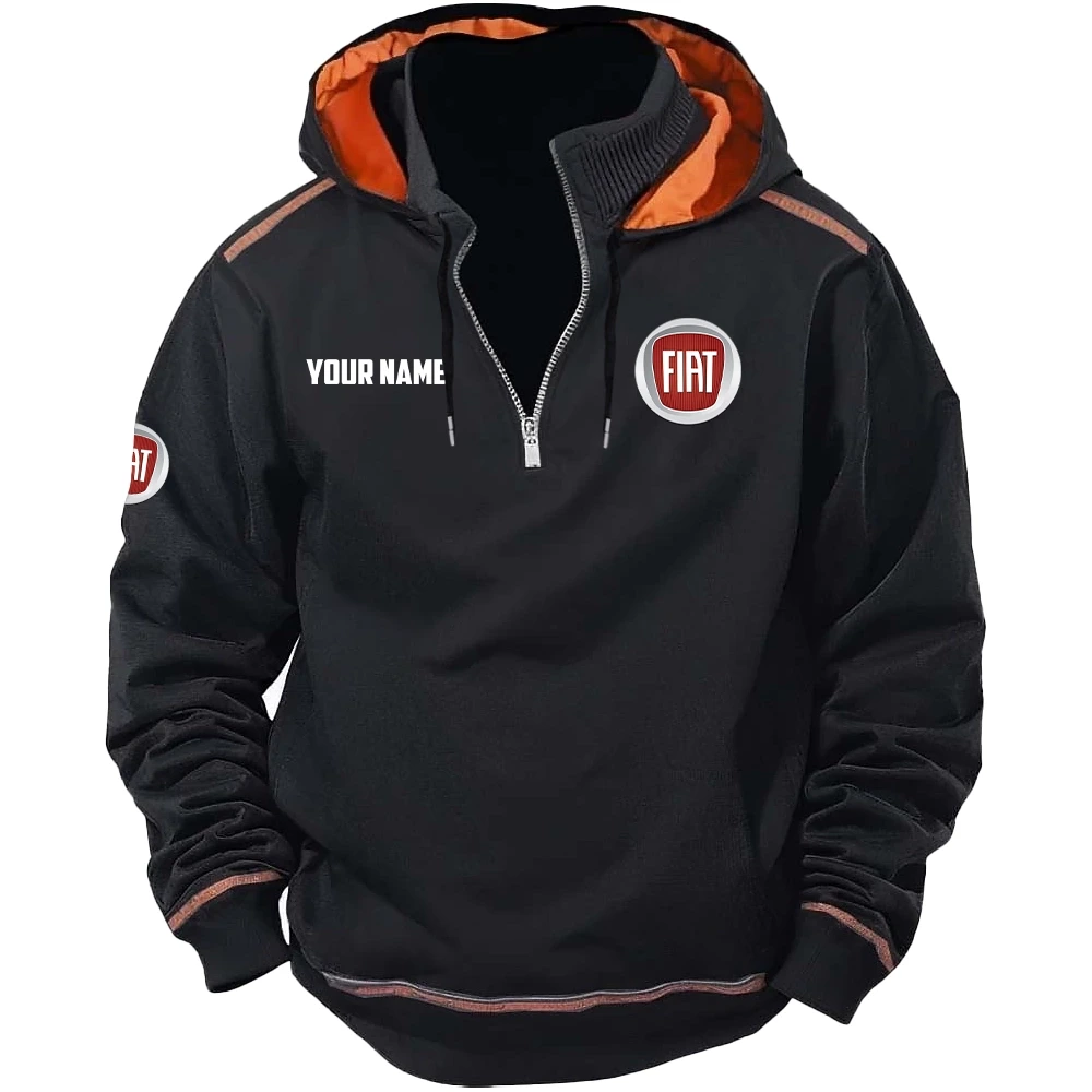 Fiat Exclusive Logo Tactical Hooded Sweatshirt OUFACBHS0819FTZ - Fiat Sweatshirt