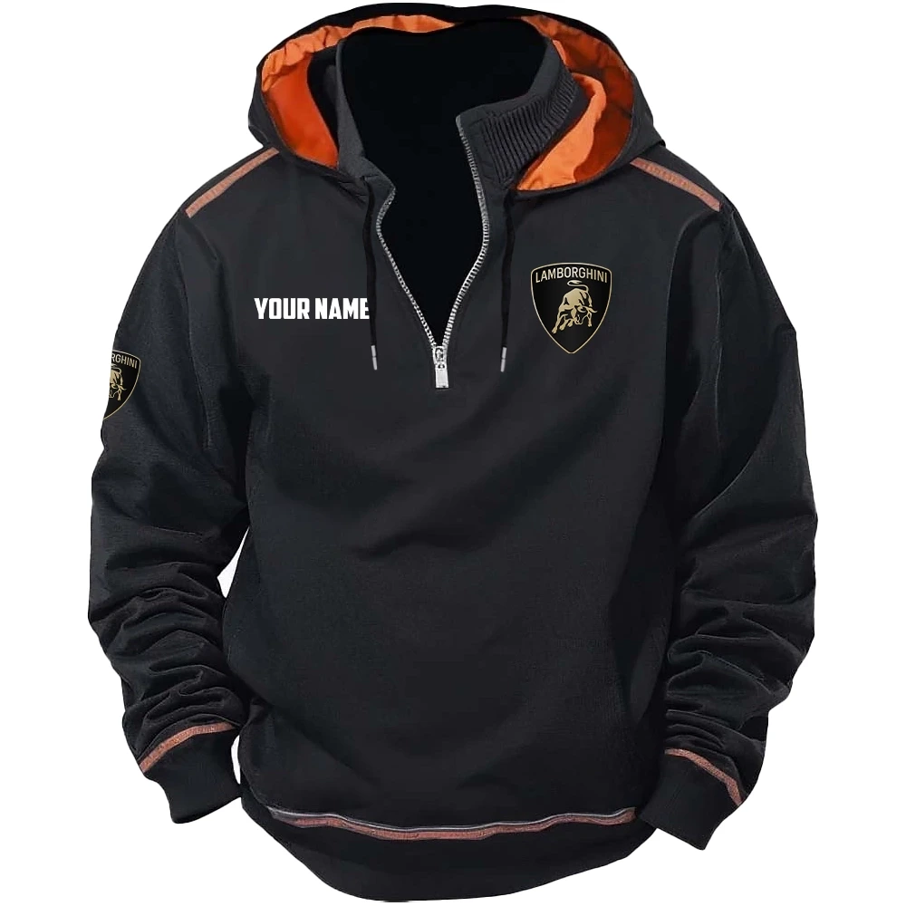 Lamborghini Exclusive Logo Tactical Hooded Sweatshirt OUFACBHS0819LBGZ - Lamborghini Sweatshirt