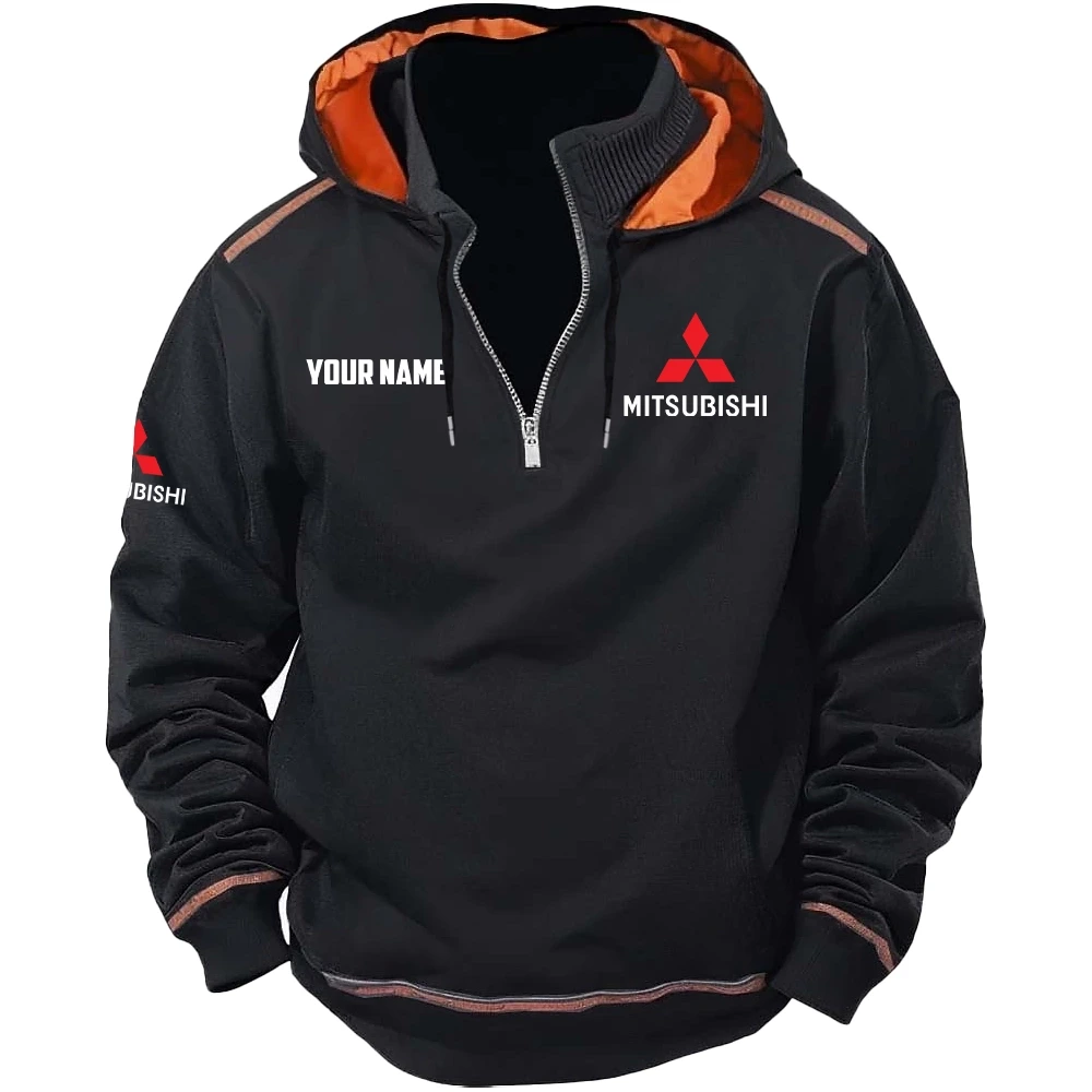 Mitsubishi Exclusive Logo Tactical Hooded Sweatshirt OUFACBHS0819MSBZ - Mitsubishi Sweatshirt